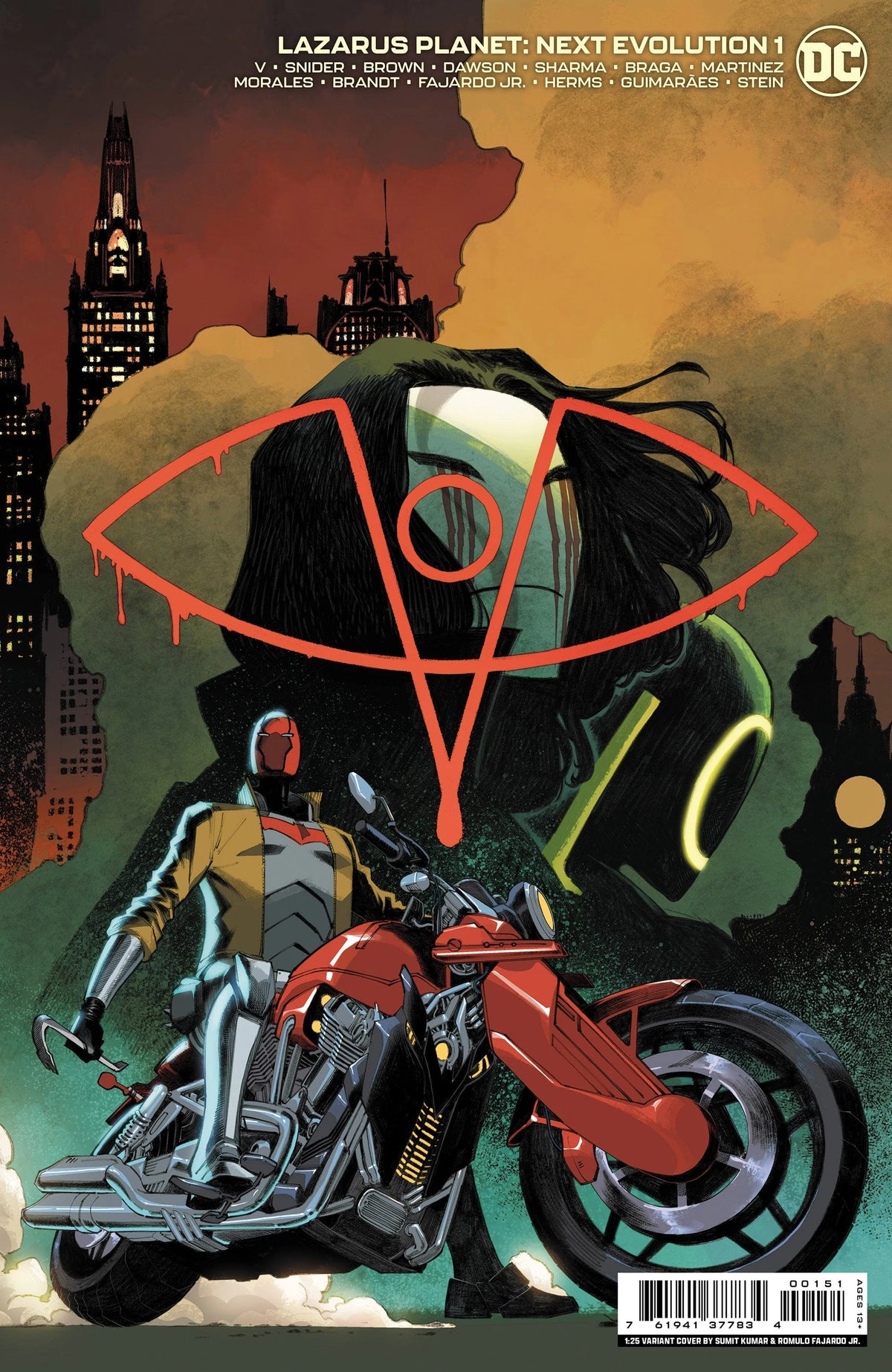 DC Comics Comic Books > Incentives LAZARUS PLANET NEXT EVOLUTION #1 (ONE SHOT) CVR E INC 1:25 SUMIT KUMAR CARD STOCK VAR 76194137783400151 1222DC029