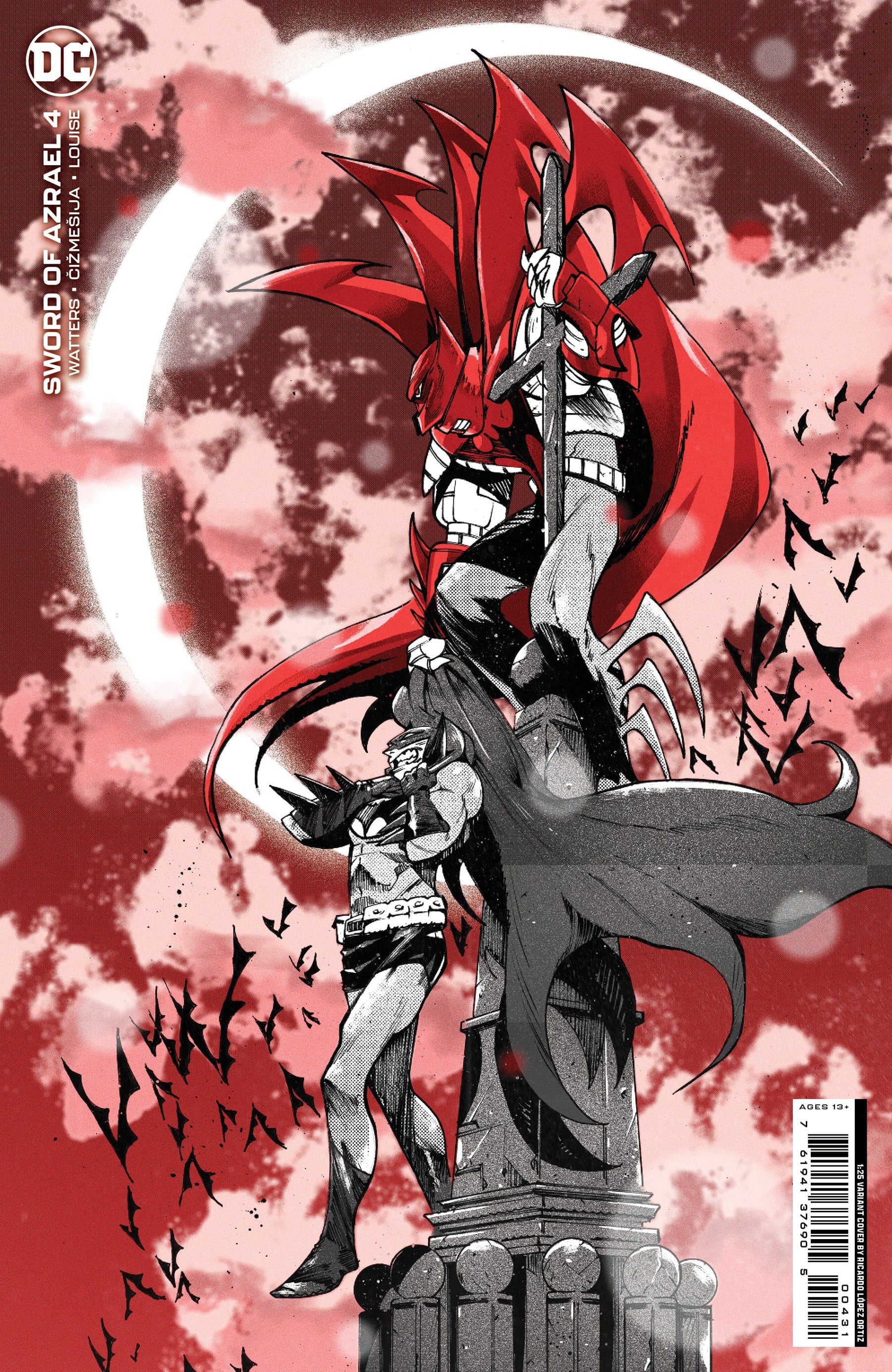 SWORD OF AZRAEL #4 (OF 6) CVR C INC 1:25 RICARDO LOPEZ ORTIZ CARD STOCK VAR