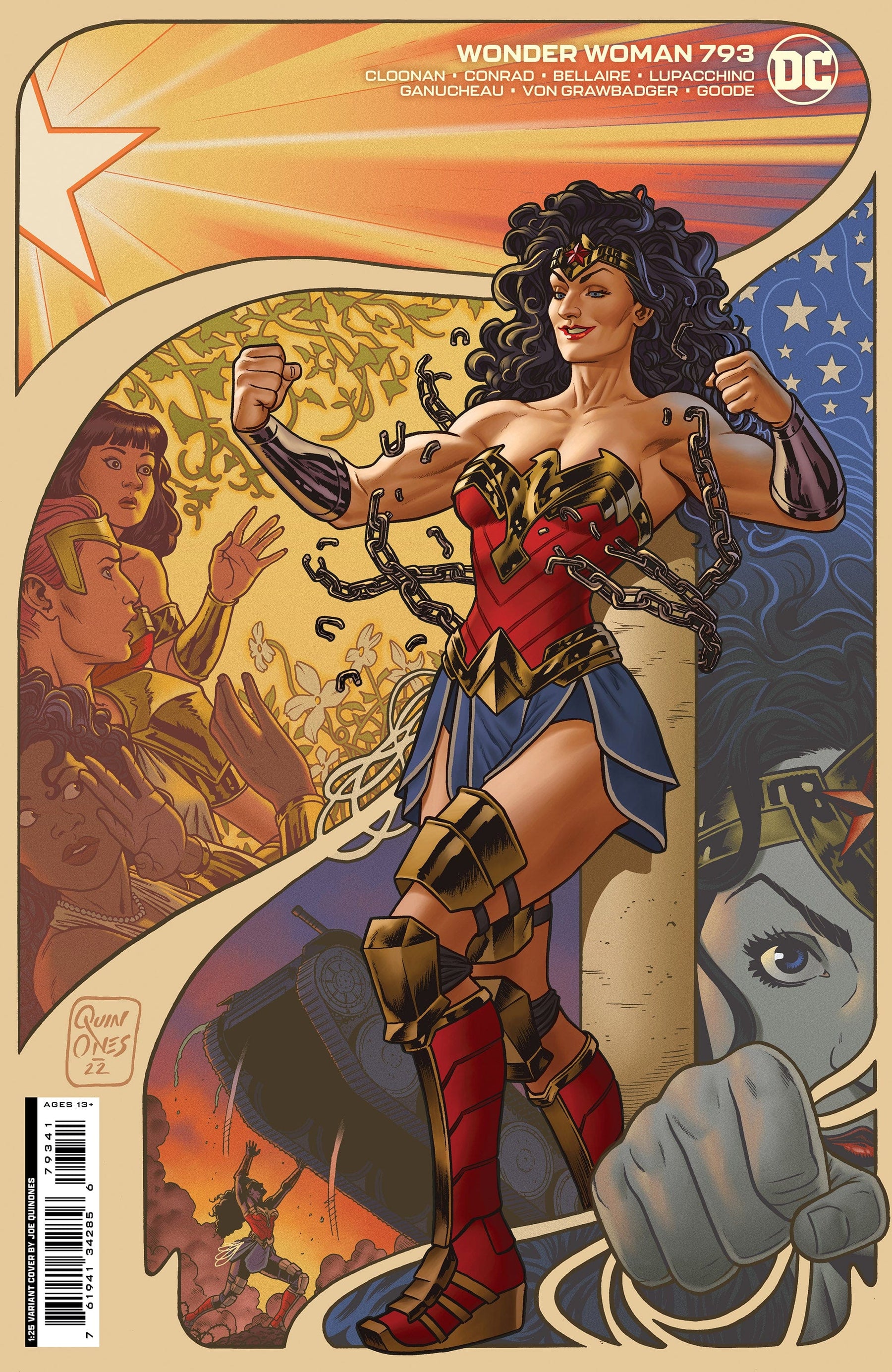 WONDER WOMAN #793 CVR E INC 1:25 JOE QUINONES CARD STOCK VAR (KAL-EL RETURNS TIE-IN)