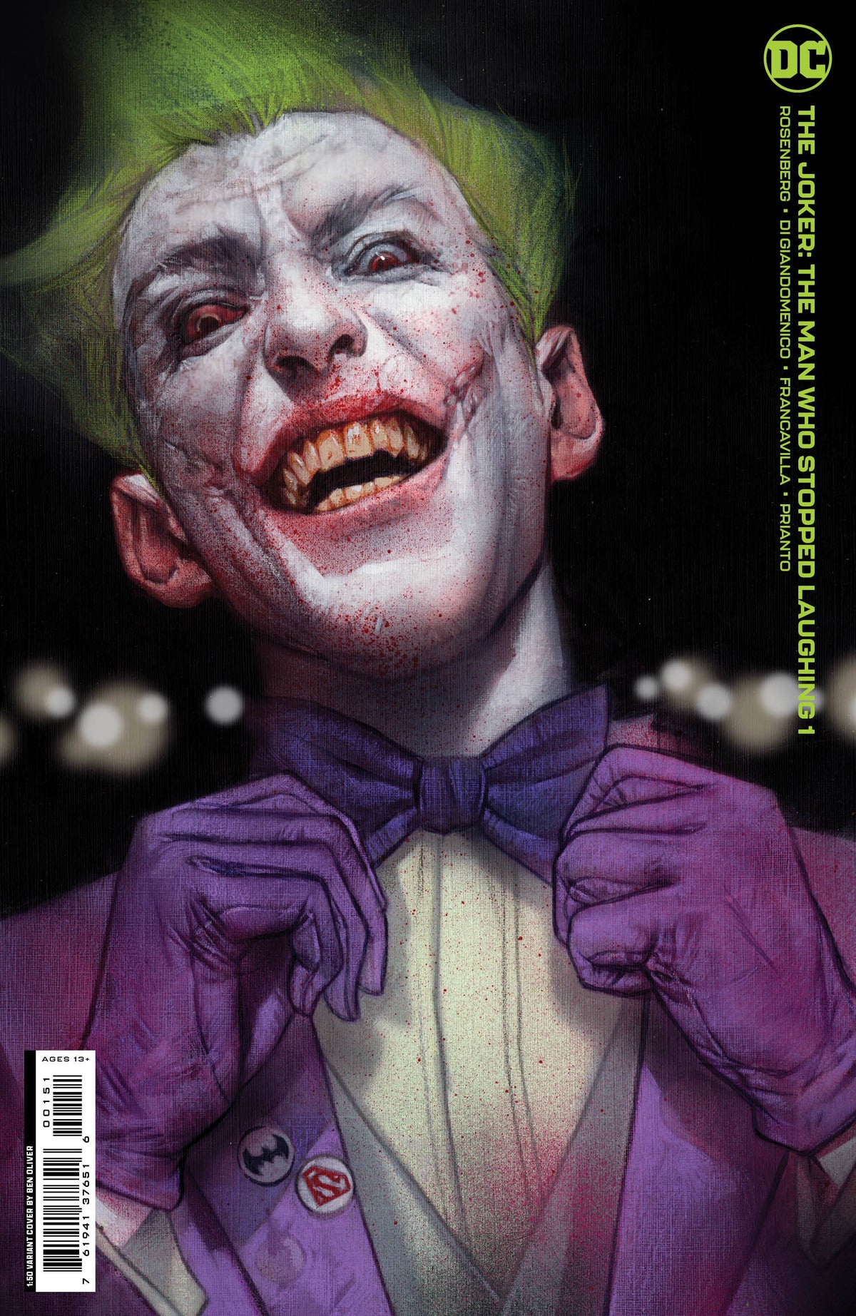 DC Comics Comic Books > Incentives JOKER THE MAN WHO STOPPED LAUGHING #1 CVR G INC 1:50 BEN OLIVER VAR 76194137651600151 0822DC025