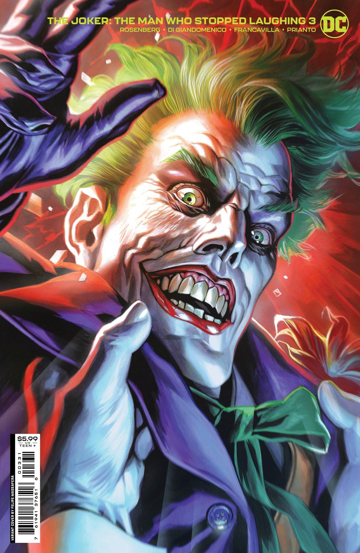 DC Comics Comic Books JOKER THE MAN WHO STOPPED LAUGHING #3 CVR C FELIPE MASSAFERA VAR 76194137651600331 0922DC295