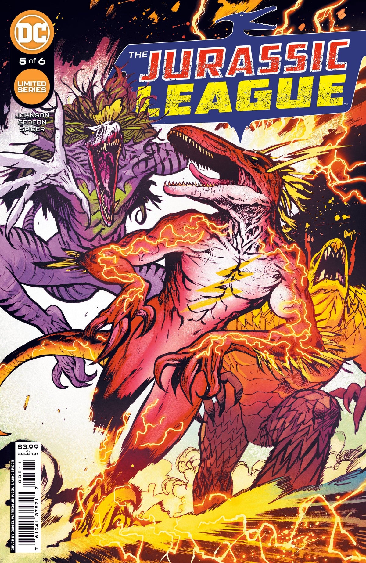 DC Comics Comic Books JURASSIC LEAGUE #5 (OF 6) CVR A DANIEL WARREN JOHNSON 76194137571700511 0722DC200