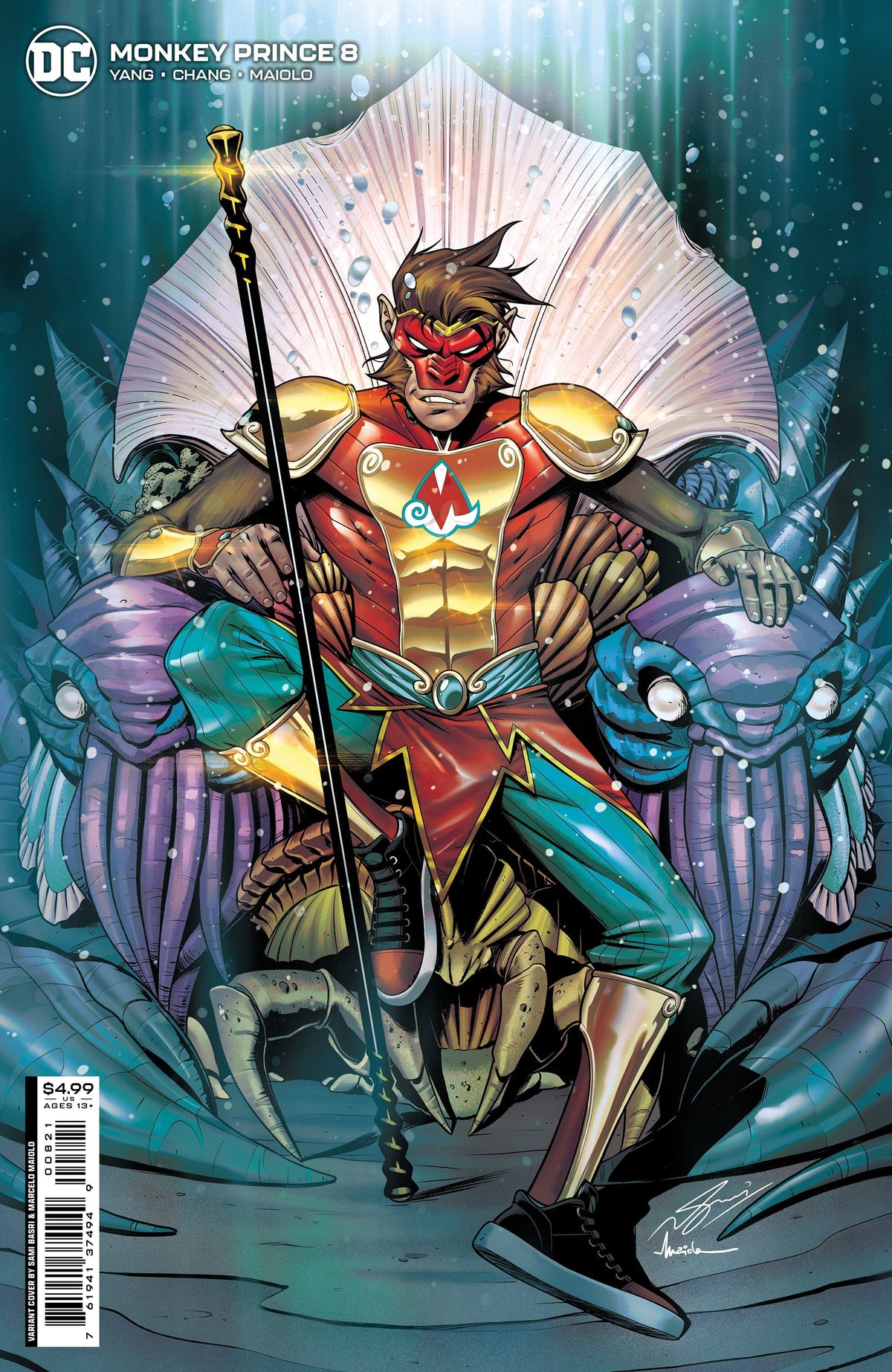 DC Comics Comic Books MONKEY PRINCE #8 (OF 12) CVR B SAMI BASRI CARD STOCK VAR 76194137494900821 0922DC231