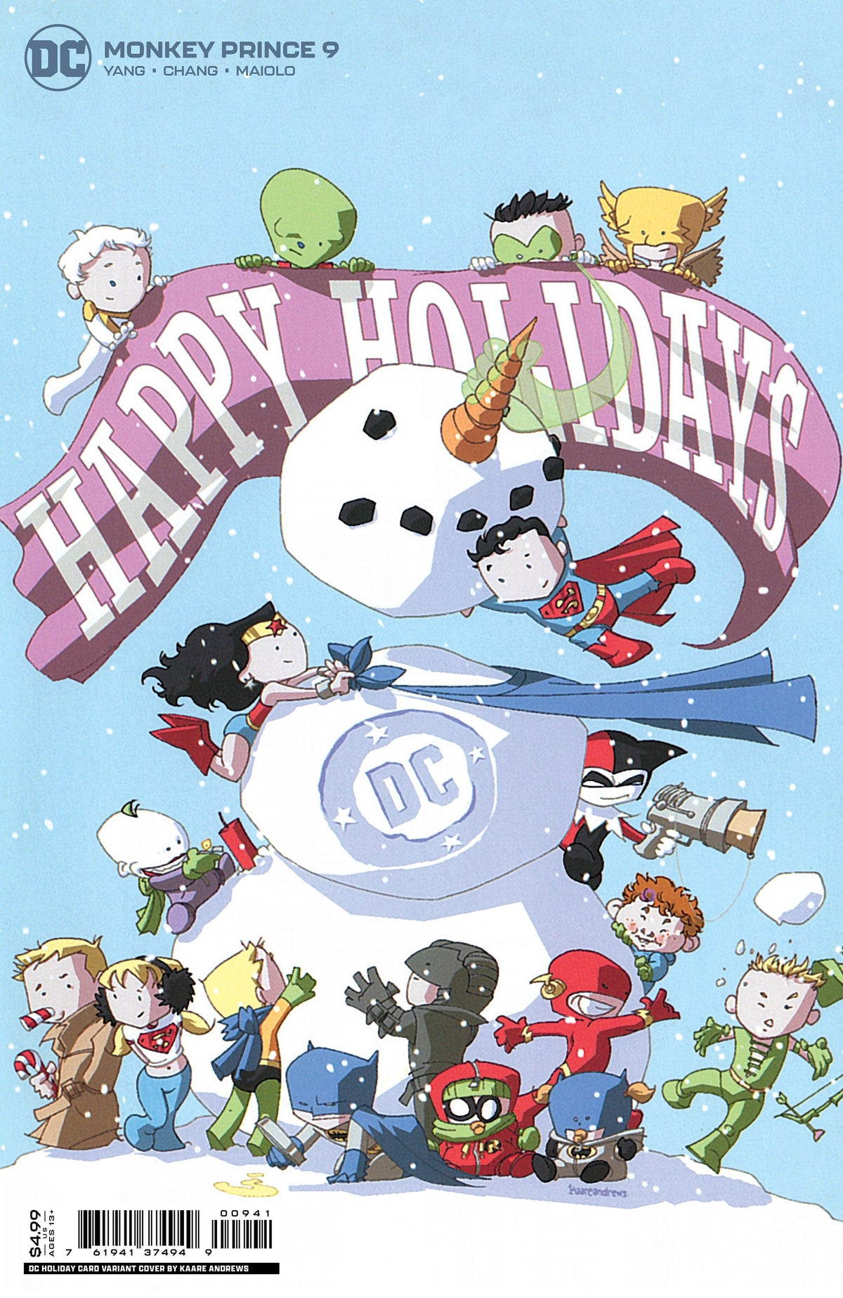 DC Comics Comic Books MONKEY PRINCE #9 (OF 12) CVR C KAARE ANDREWS HOLIDAY CARD CARD STOCK VAR 76194137494900941 0922DC235