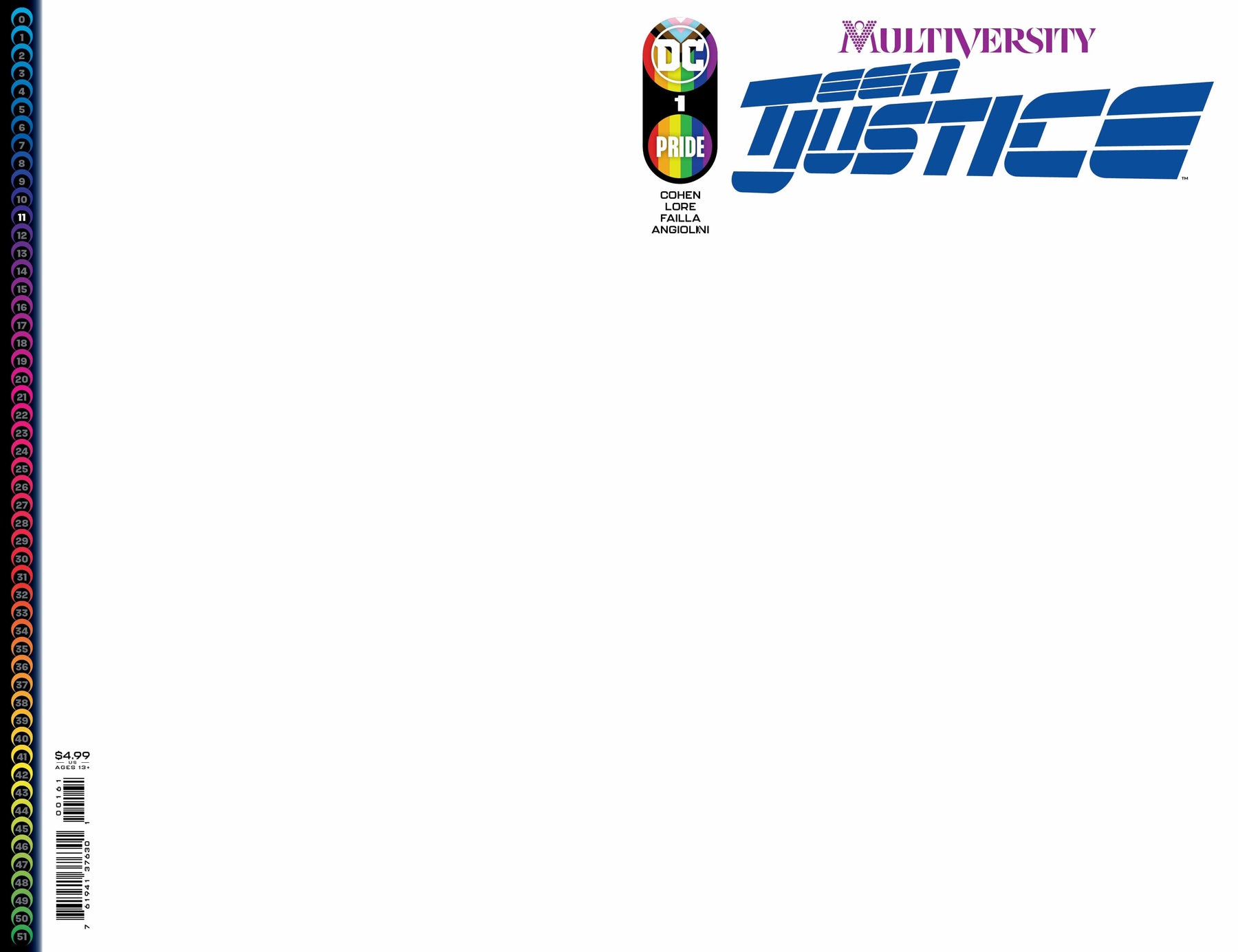 MULTIVERSITY TEEN JUSTICE #1 (OF 6) CVR D BLANK CARD STOCK VAR