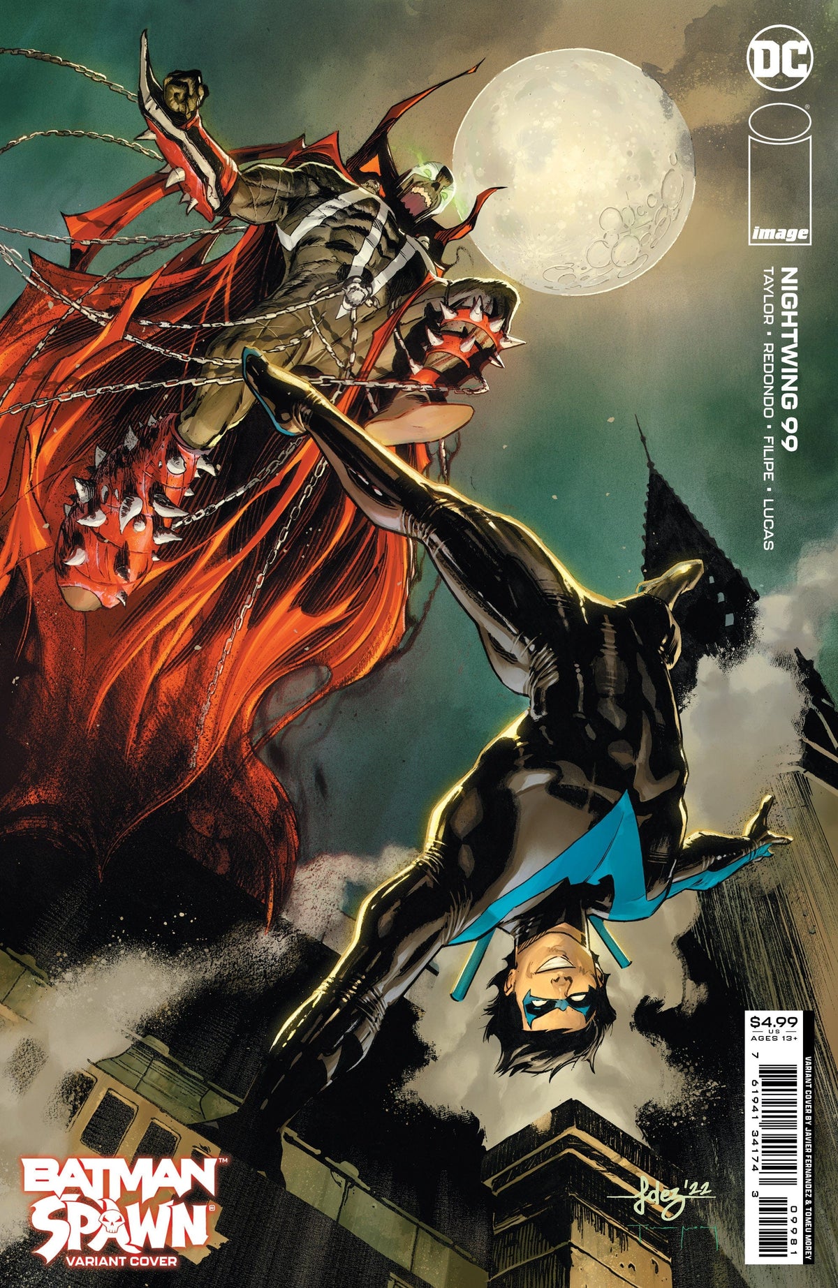 DC Comics Comic Books NIGHTWING #99 CVR G JAVIER FERNANDEZ DC SPAWN CARD STOCK VAR 76194134174309981 0922DC859