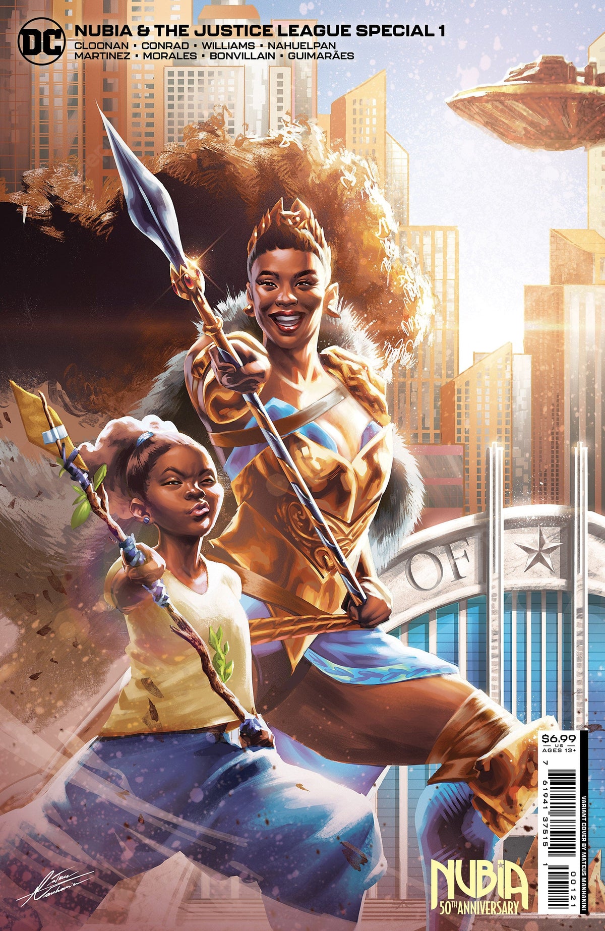 DC Comics Comic Books NUBIA AND THE JUSTICE LEAGUE SPECIAL #1 (ONE SHOT) CVR B MATEUS MANHANINI CARD STOCK VAR 76194137515100121 0922DC119