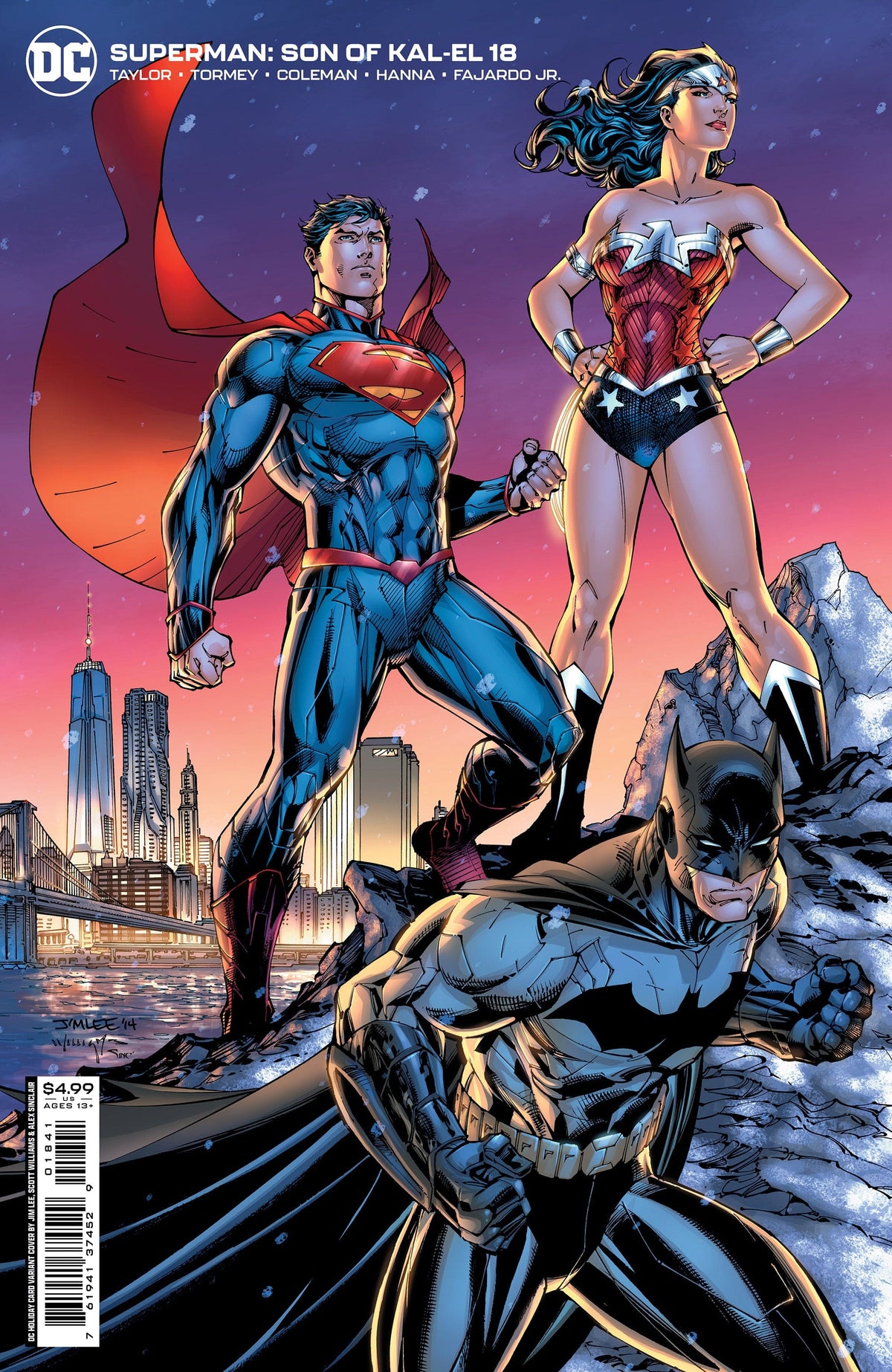 SUPERMAN SON OF KAL-EL #18 CVR C JIM LEE SCOTT WILLIAMS & ALEX SINCLAIR DC HOLIDAY CARD CARD STOCK VAR (KAL-EL RETURNS) - Third Eye