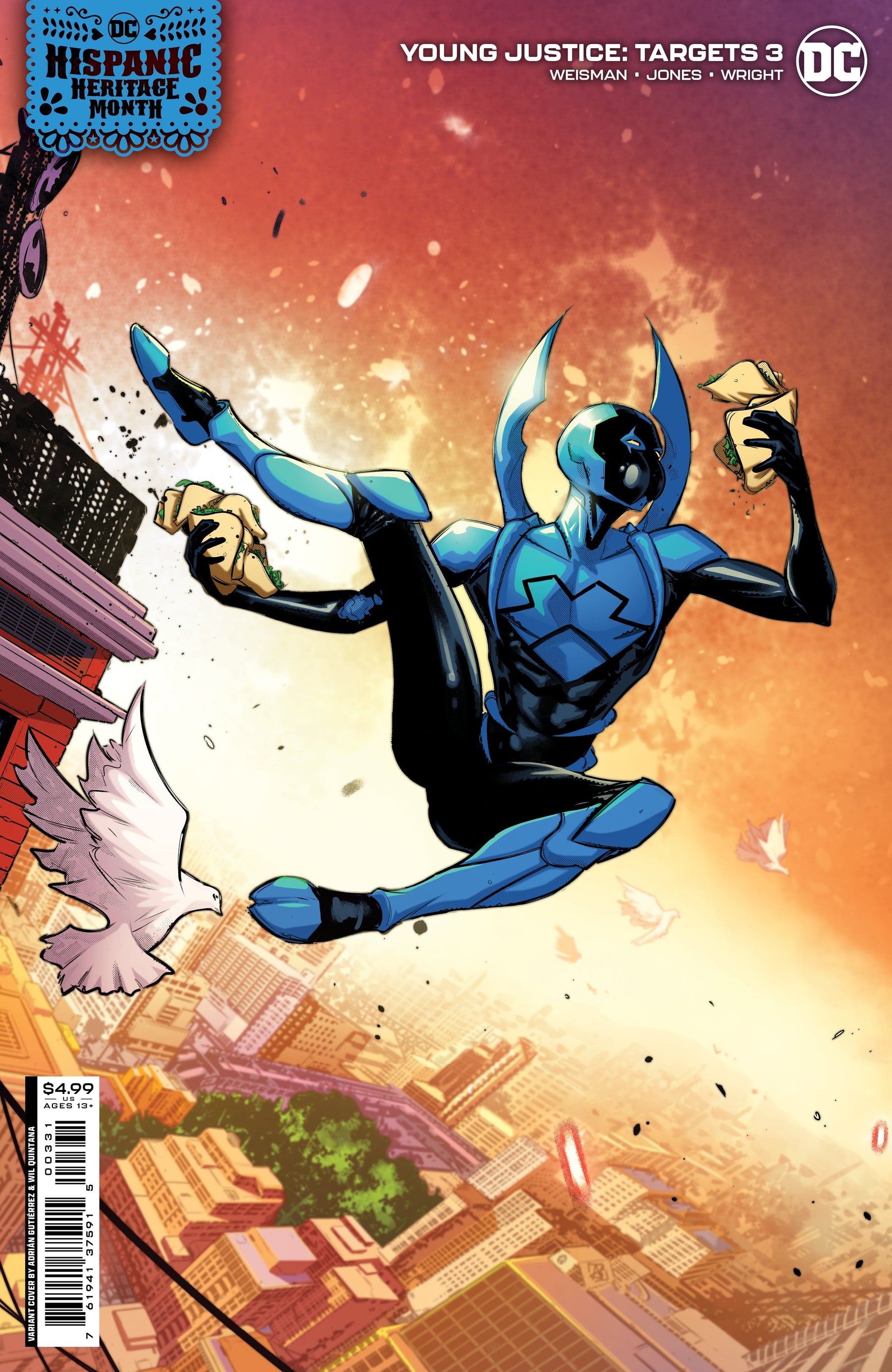 YOUNG JUSTICE TARGETS #3 (OF 6) CVR C ADRIAN GUTIERREZ HISPANIC HERITAGE MONTH CARD STOCK VAR