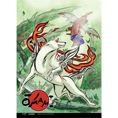 --- Decor > Wall Scrolls Wall Scroll: Okami - New Amaterasu & Waka 699858607839