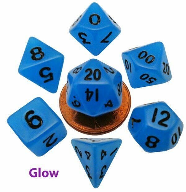 MDG: Mini Plastic 7-Die Set - Glow Blue - Third Eye