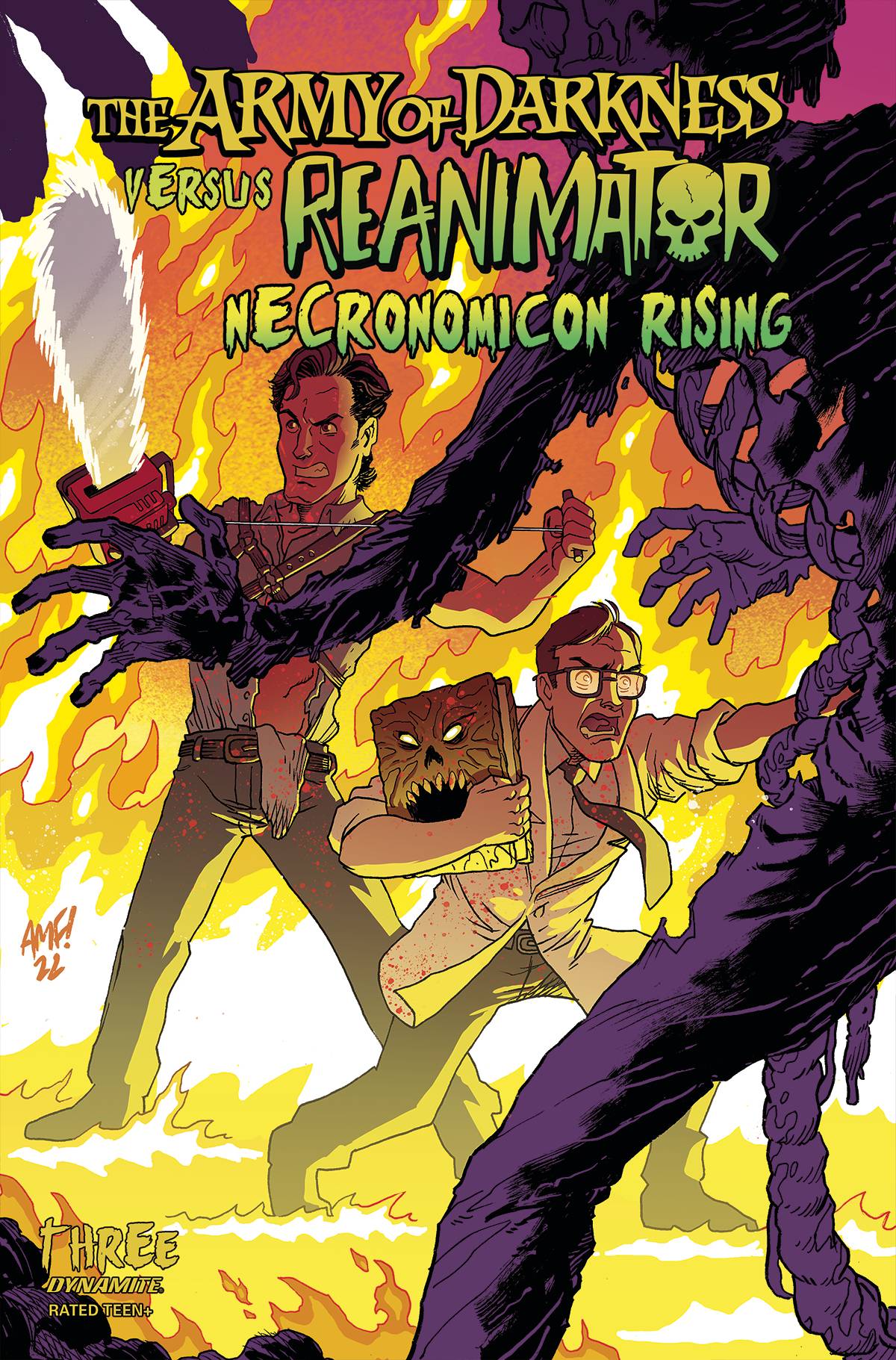 Dynamite Comic Books AOD VS REANIMATOR NECRONOMICON RISING #3 CVR A FLEECS 72513032114503011 JUL220663