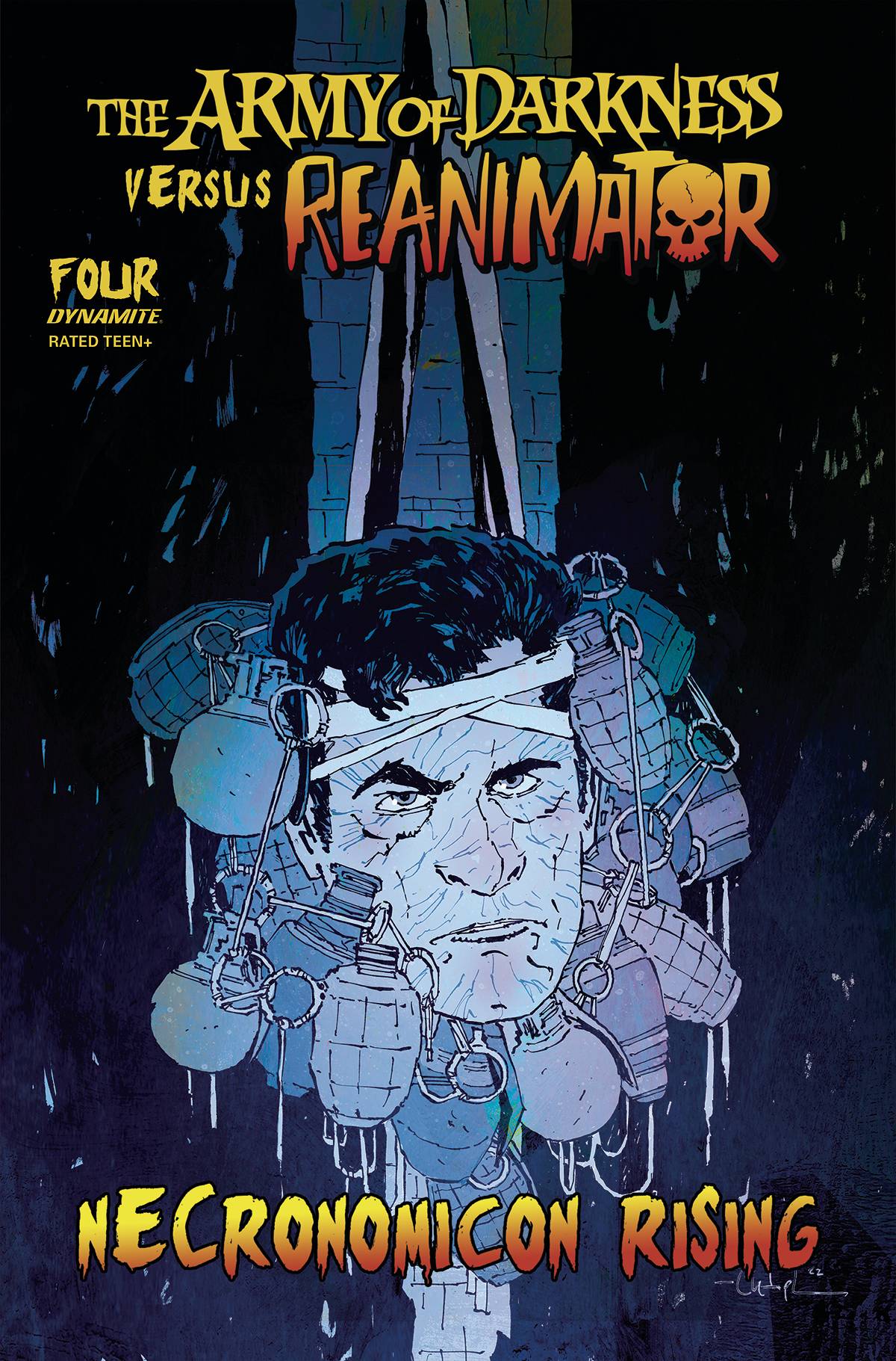 Dynamite Comic Books AOD VS REANIMATOR NECRONOMICON RISING #4 CVR B MITTEN 72513032114504021 AUG220624