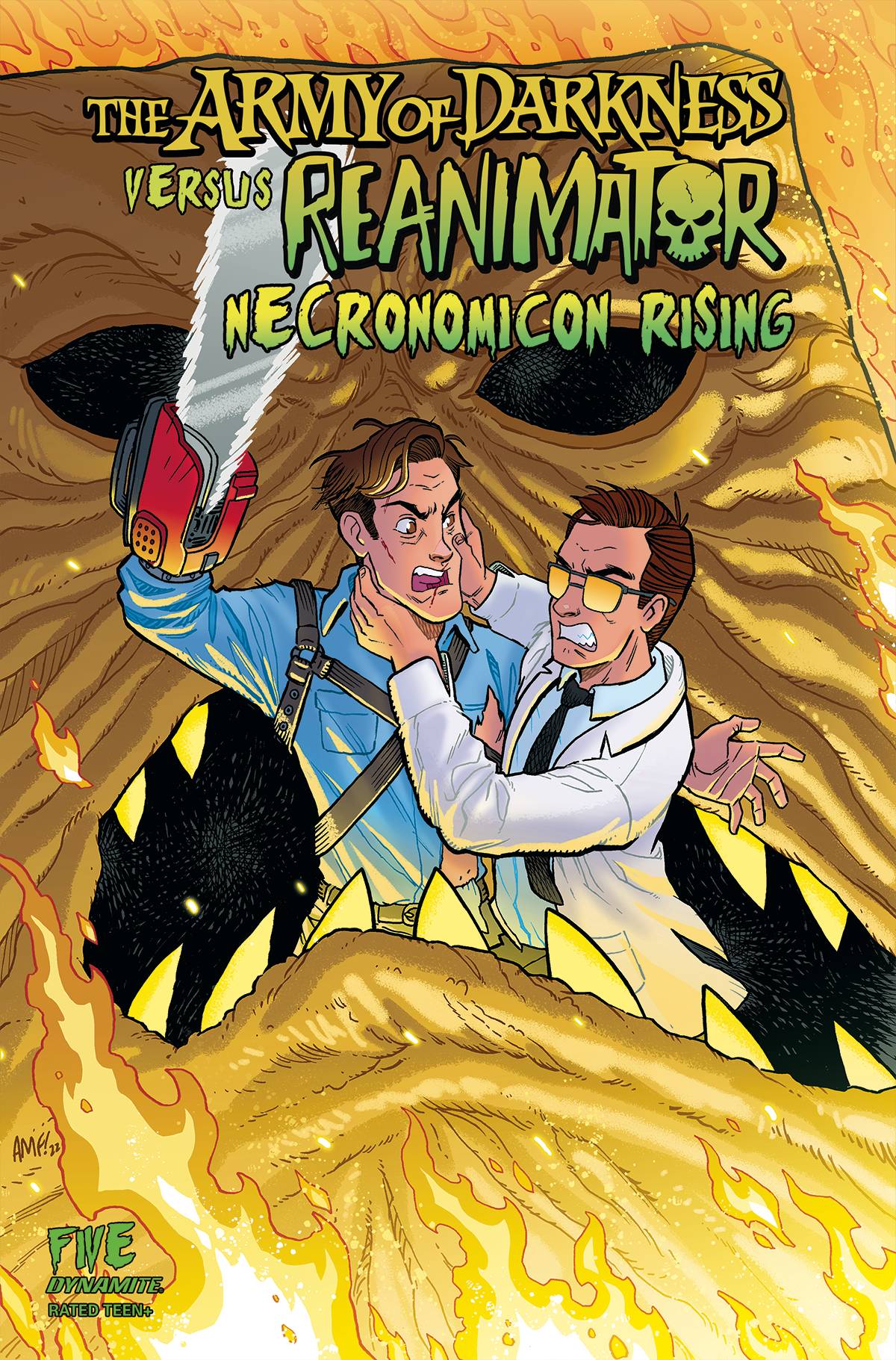 Dynamite Comic Books AOD VS REANIMATOR NECRONOMICON RISING #5 CVR A FLEECS 72513032114505011 SEP220773