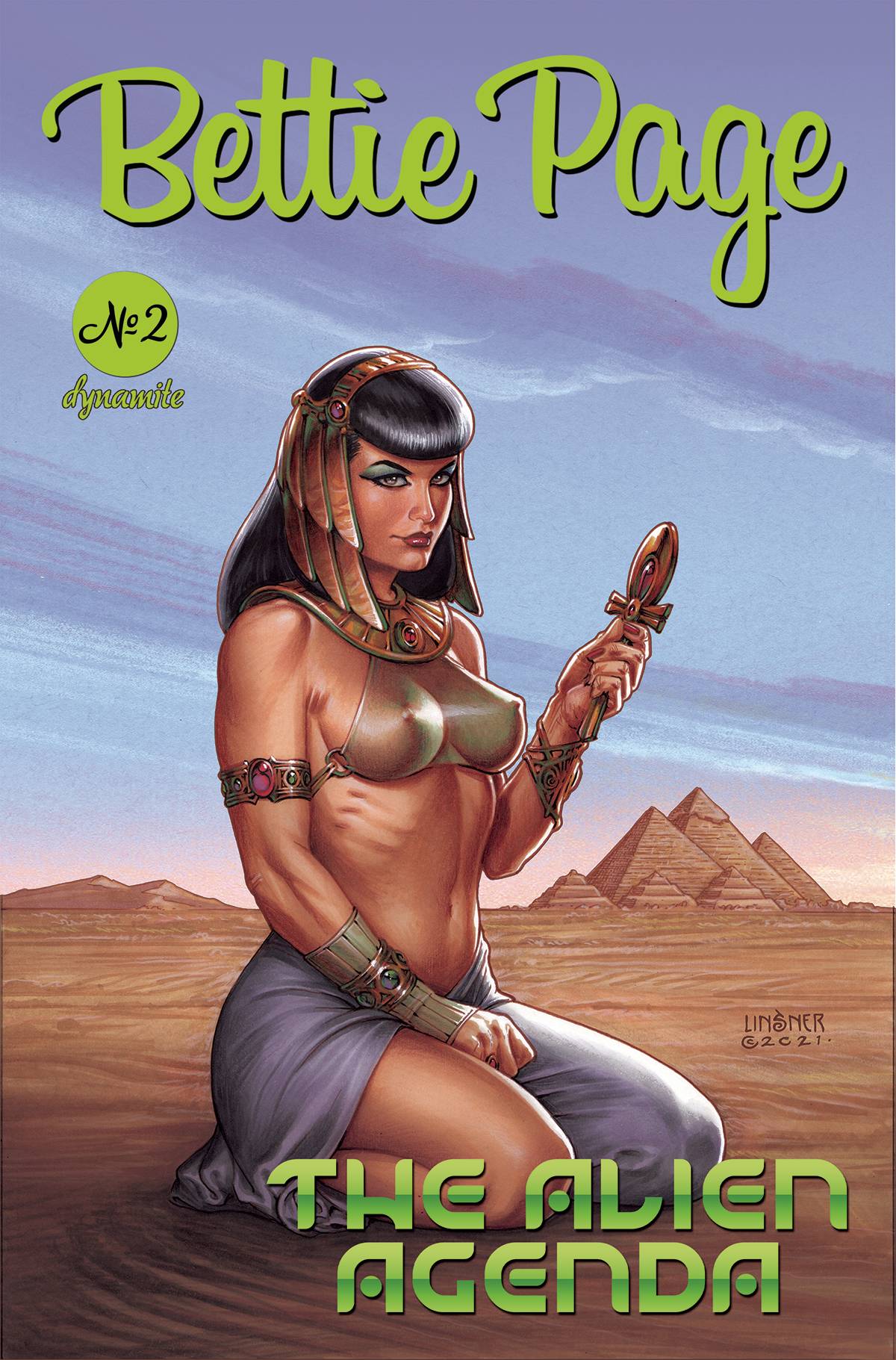 Dynamite Comic Books BETTIE PAGE ALIEN AGENDA #2 CVR A LINSNER 72513031780302011 FEB220557