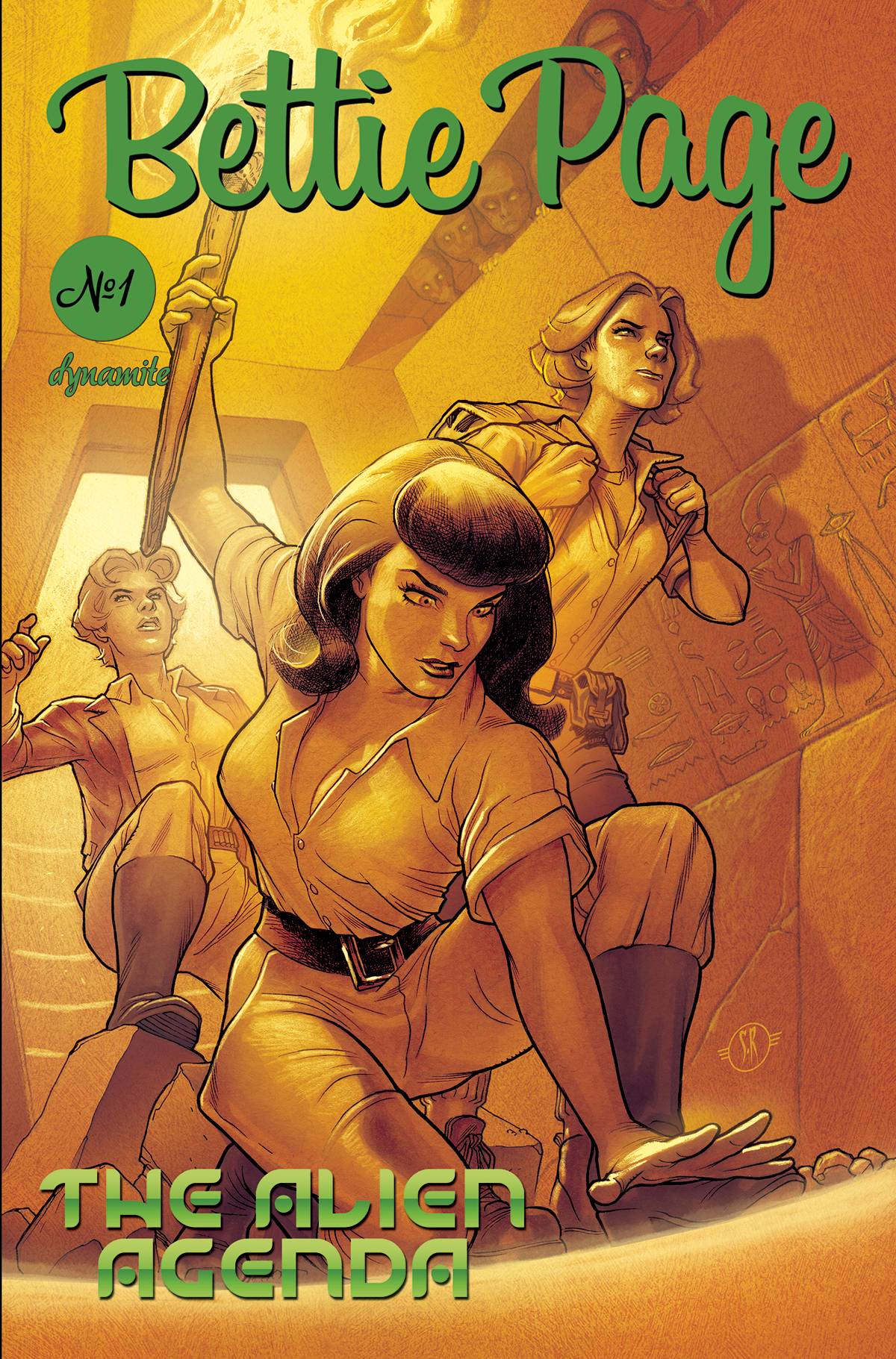 Dynamite Comic Books BETTIE PAGE ALIEN AGENDA #2 CVR C ROUX 72513031780302031 FEB220559