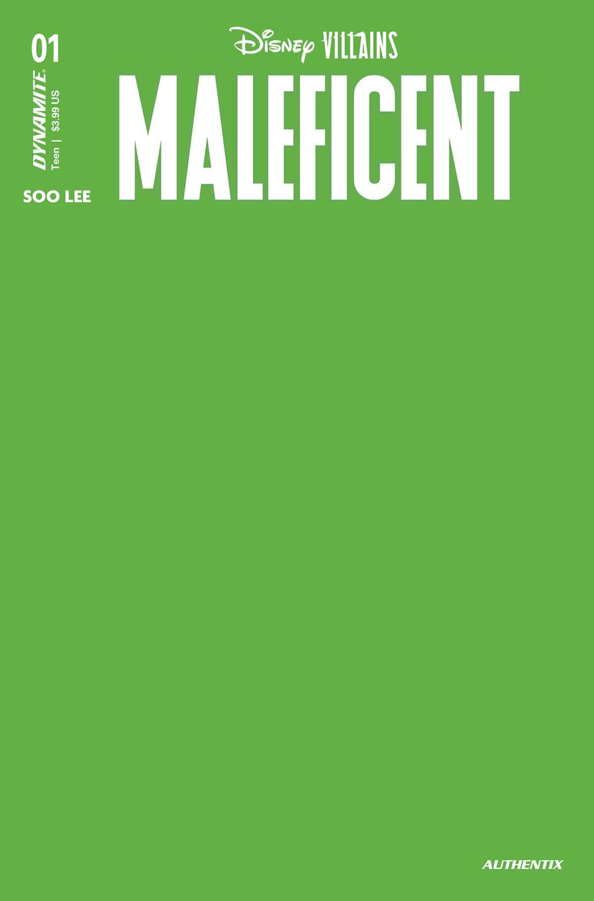 DISNEY VILLAINS MALEFICENT #1 CVR Y FOC GREEN BLANK AUTHENTIX