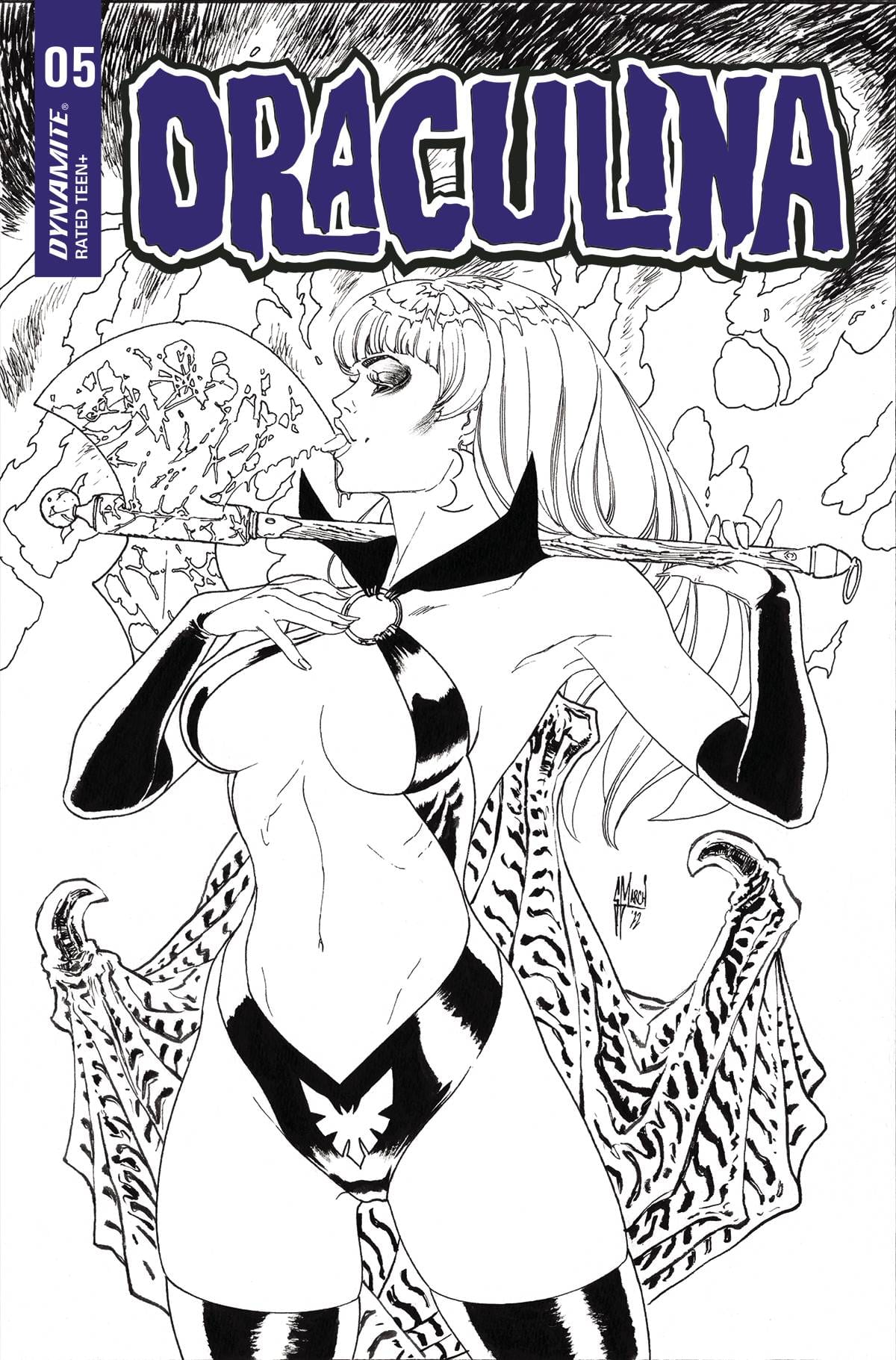 Dynamite Comic Books > Incentives DRACULINA #5 CVR G 1:20 INCV MARCH B&W 72513031626405071 MAY220685