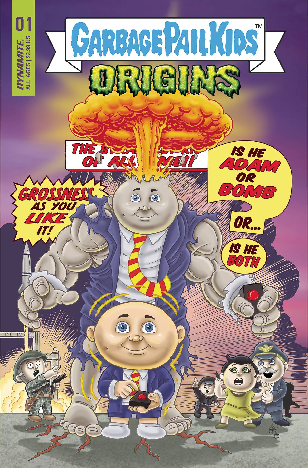 Dynamite Comic Books GARBAGE PAIL KIDS ORIGINS #1 CVR M FOC HAESER ORIGINAL 72513032315601131 JUL228622