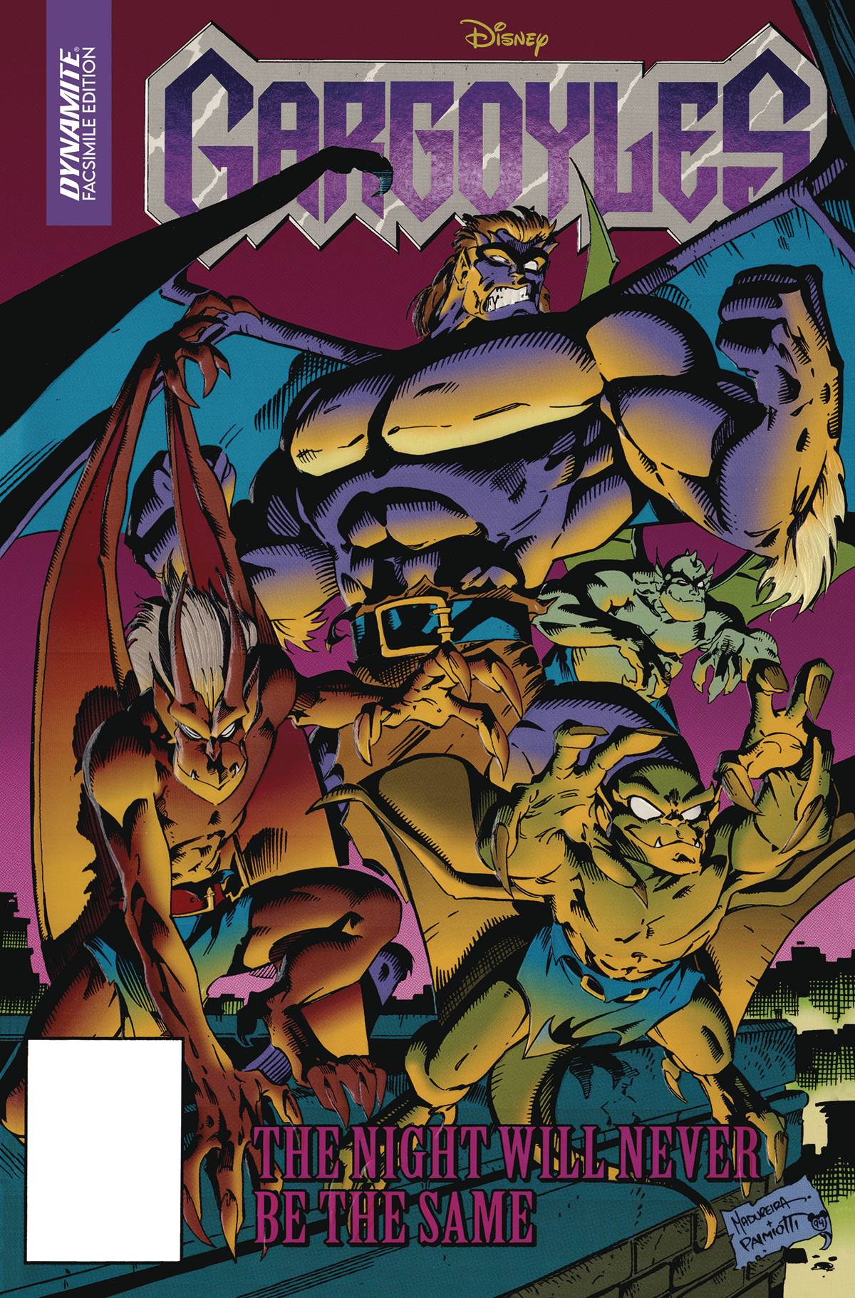 Dynamite Comic Books GARGOYLES #1 FACSIMILIE PURPLE FOIL ED 72513032807601031 DEC220642