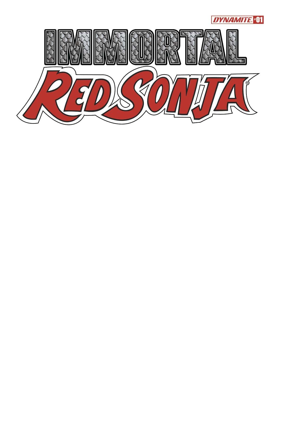 IMMORTAL RED SONJA #1 CVR F BLANK AUTHENTIX