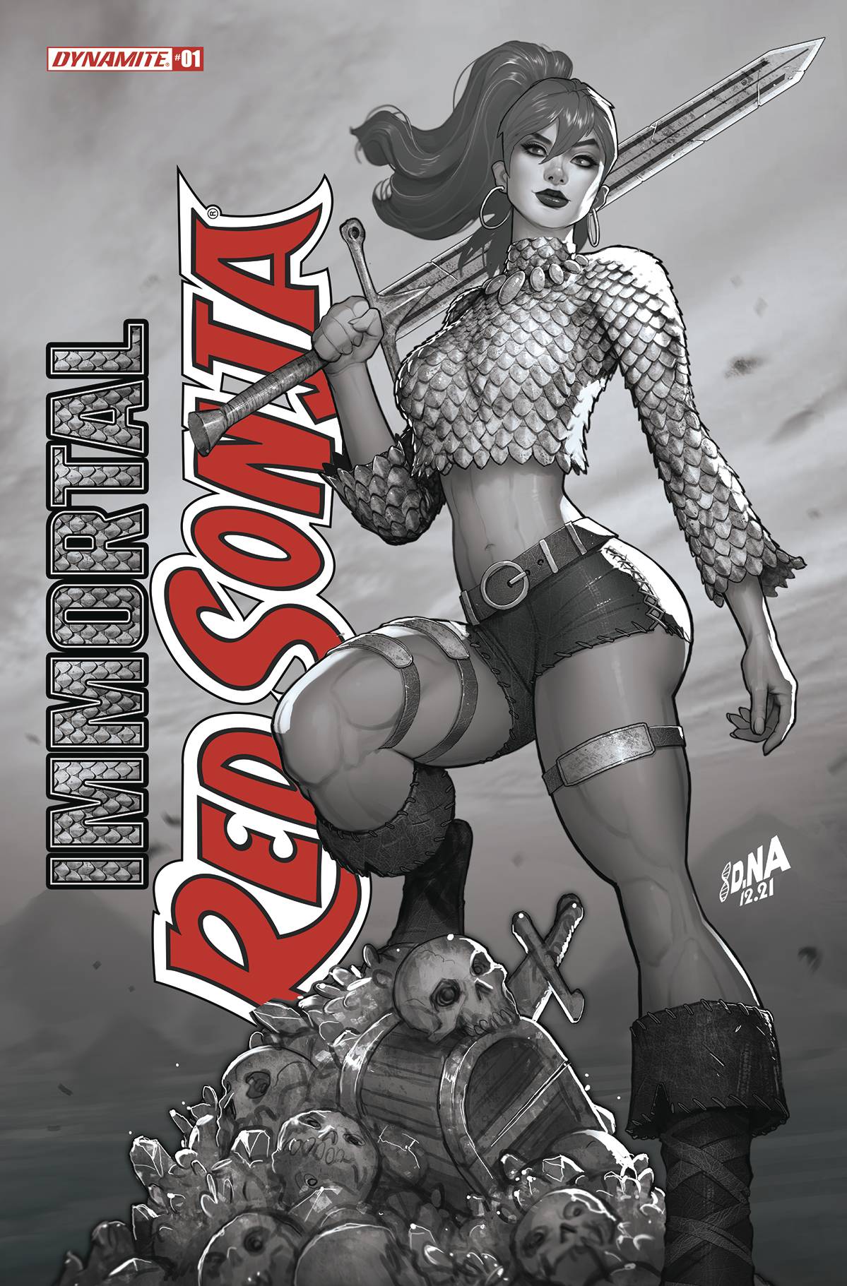 Dynamite Comic Books > Incentives IMMORTAL RED SONJA #1 CVR I 1:25 INCV NAKAYAMA LINE ART 72513031884801091 FEB220515