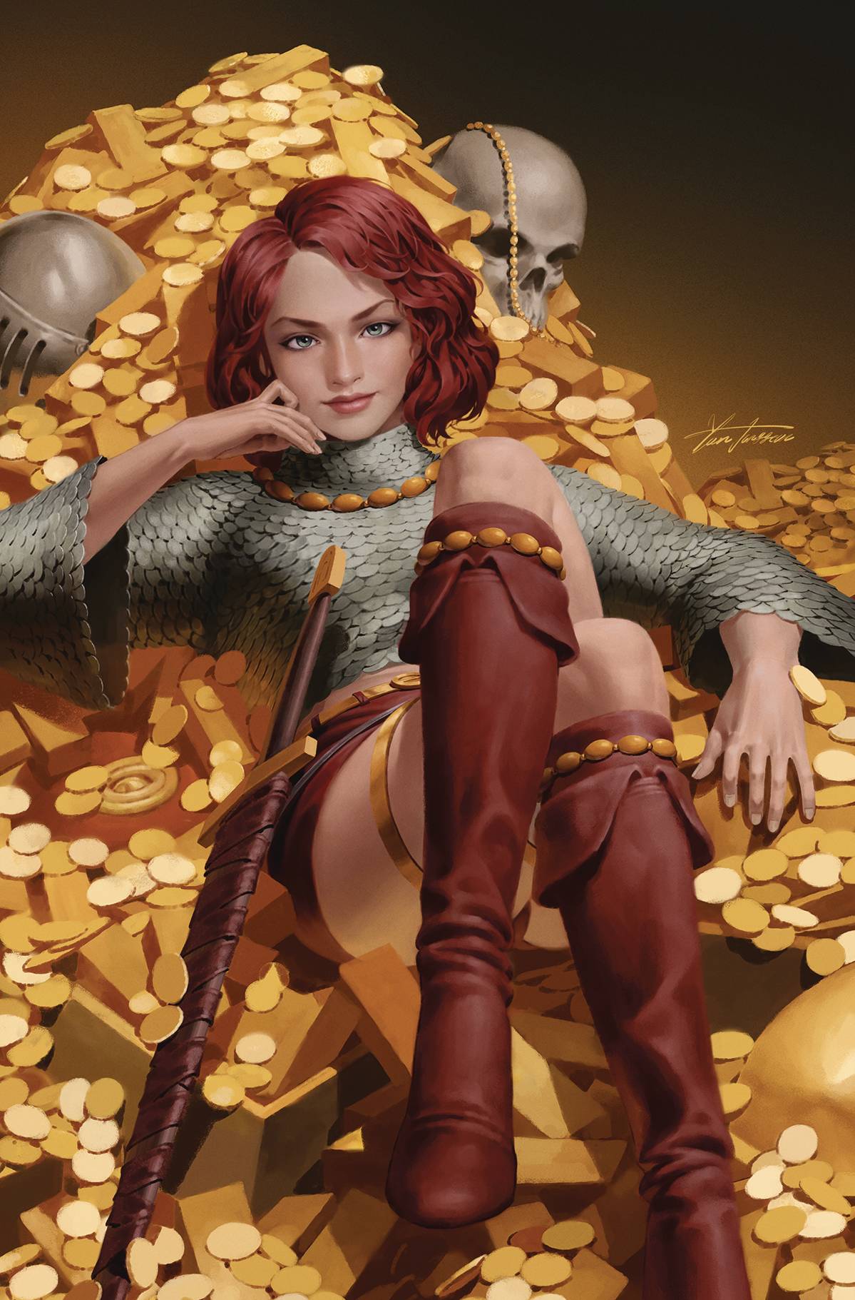 Dynamite Comic Books > Incentives IMMORTAL RED SONJA #1 CVR L 1:50 INCV YOON VIRGIN 72513031884801121 FEB220518