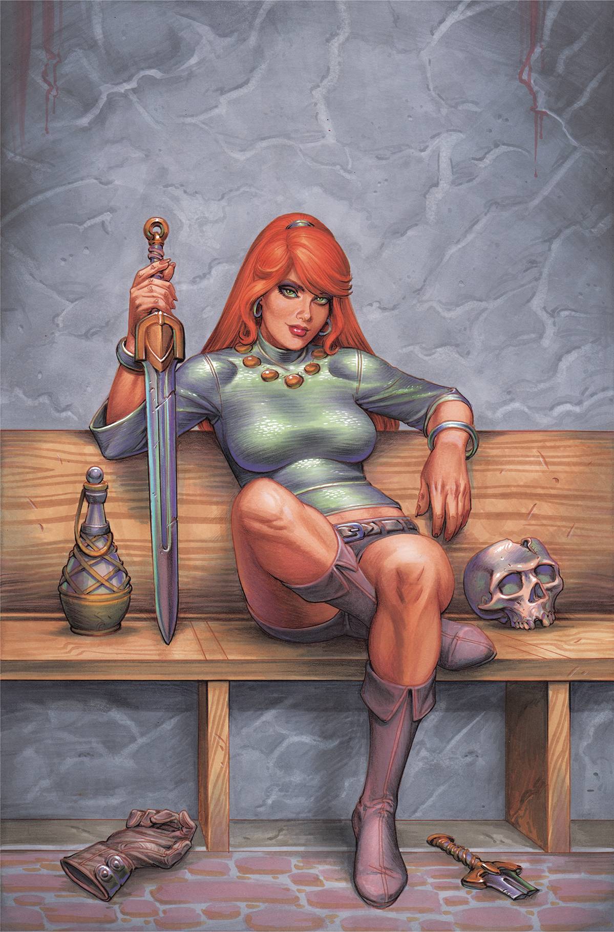 Dynamite Comic Books IMMORTAL RED SONJA #10 CVR K LINSNER LTD VIRGIN 72513031884810111 NOV220686