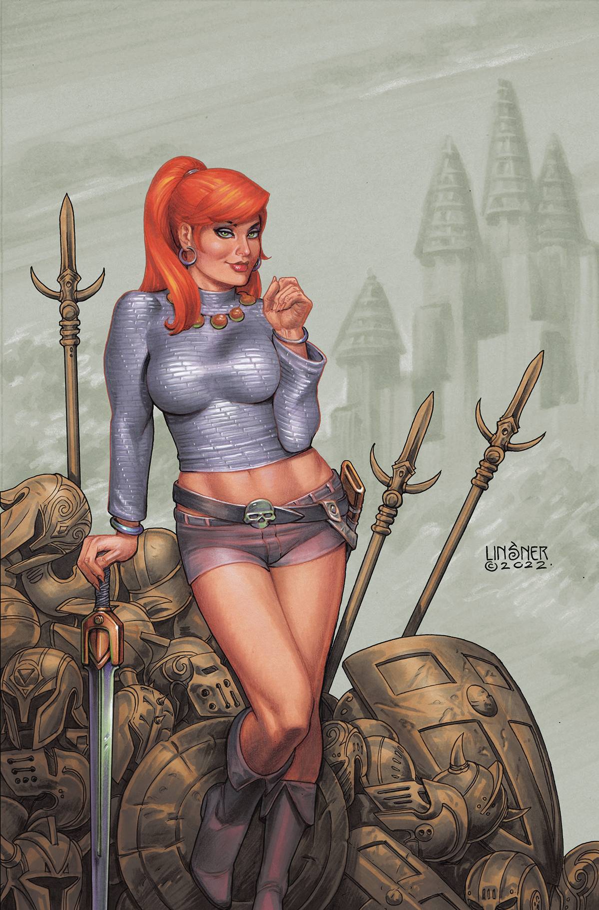 Dynamite Comic Books IMMORTAL RED SONJA #2 CVR K LINSNER LTD VIRGIN 72513031884802111 MAR220610