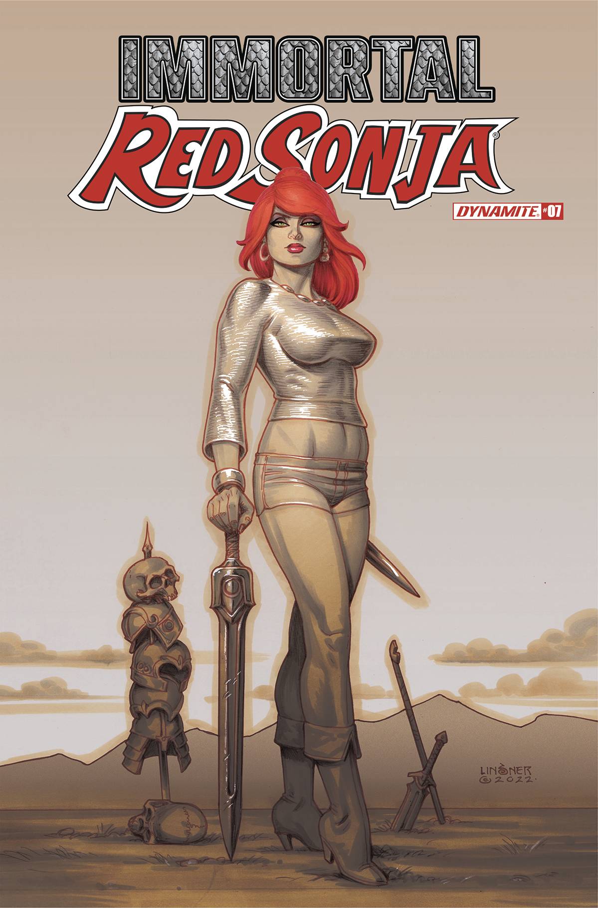 Dynamite Comic Books IMMORTAL RED SONJA #7 CVR C LINSNER 72513031884807031 AUG220635