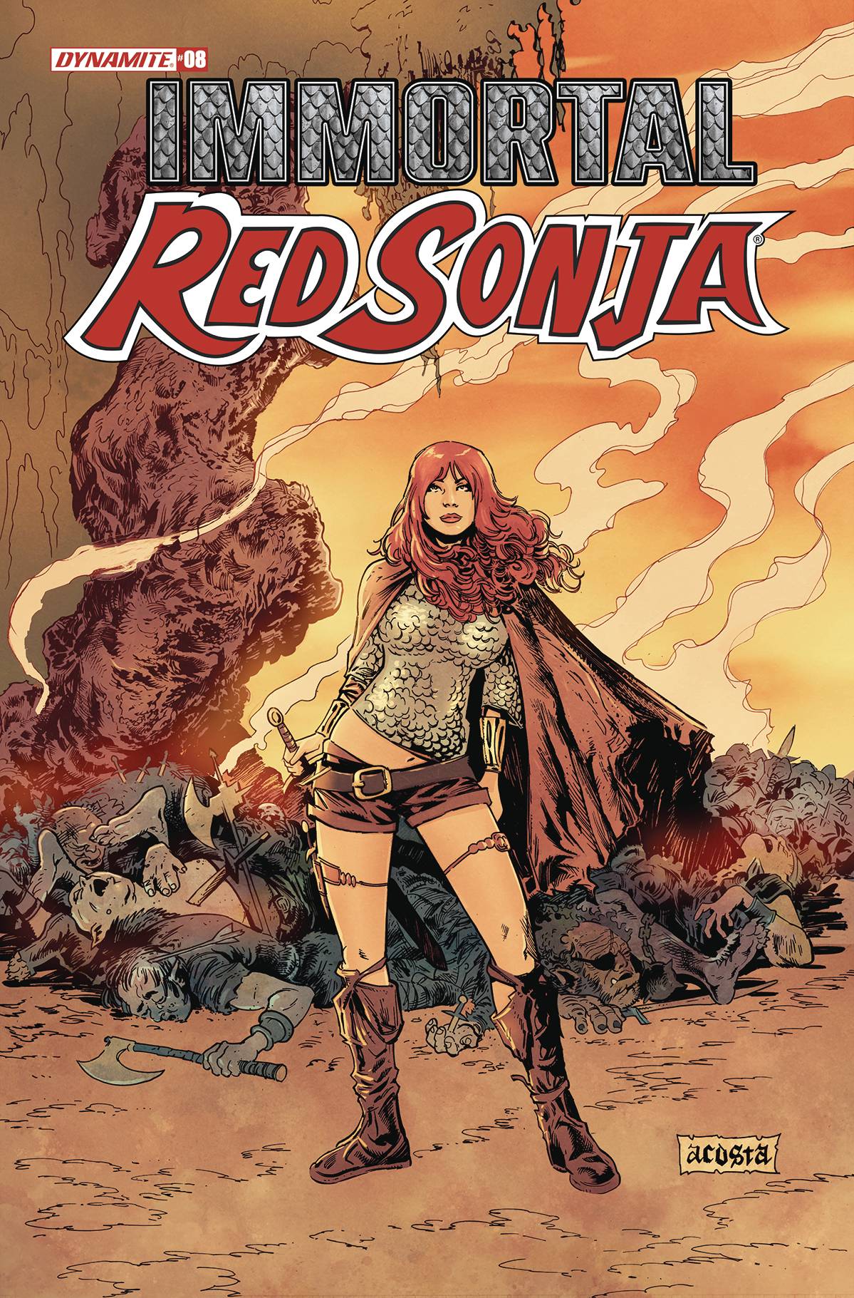 Dynamite Comic Books IMMORTAL RED SONJA #8 CVR B ACOSTA 72513031884808021 SEP220783