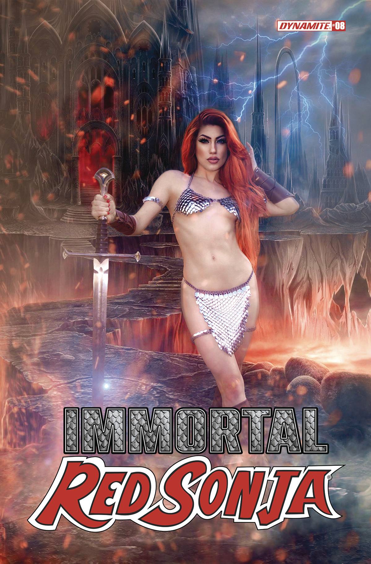 Dynamite Comic Books IMMORTAL RED SONJA #8 CVR E COSPLAY 72513031884808051 SEP220786