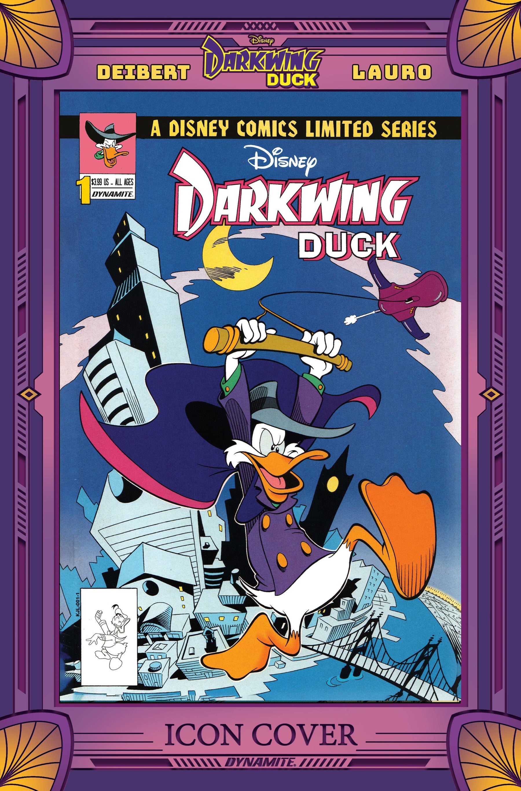 DARKWING DUCK #1 CVR H 1:10 INCV MOORE MODERN ICON 1991