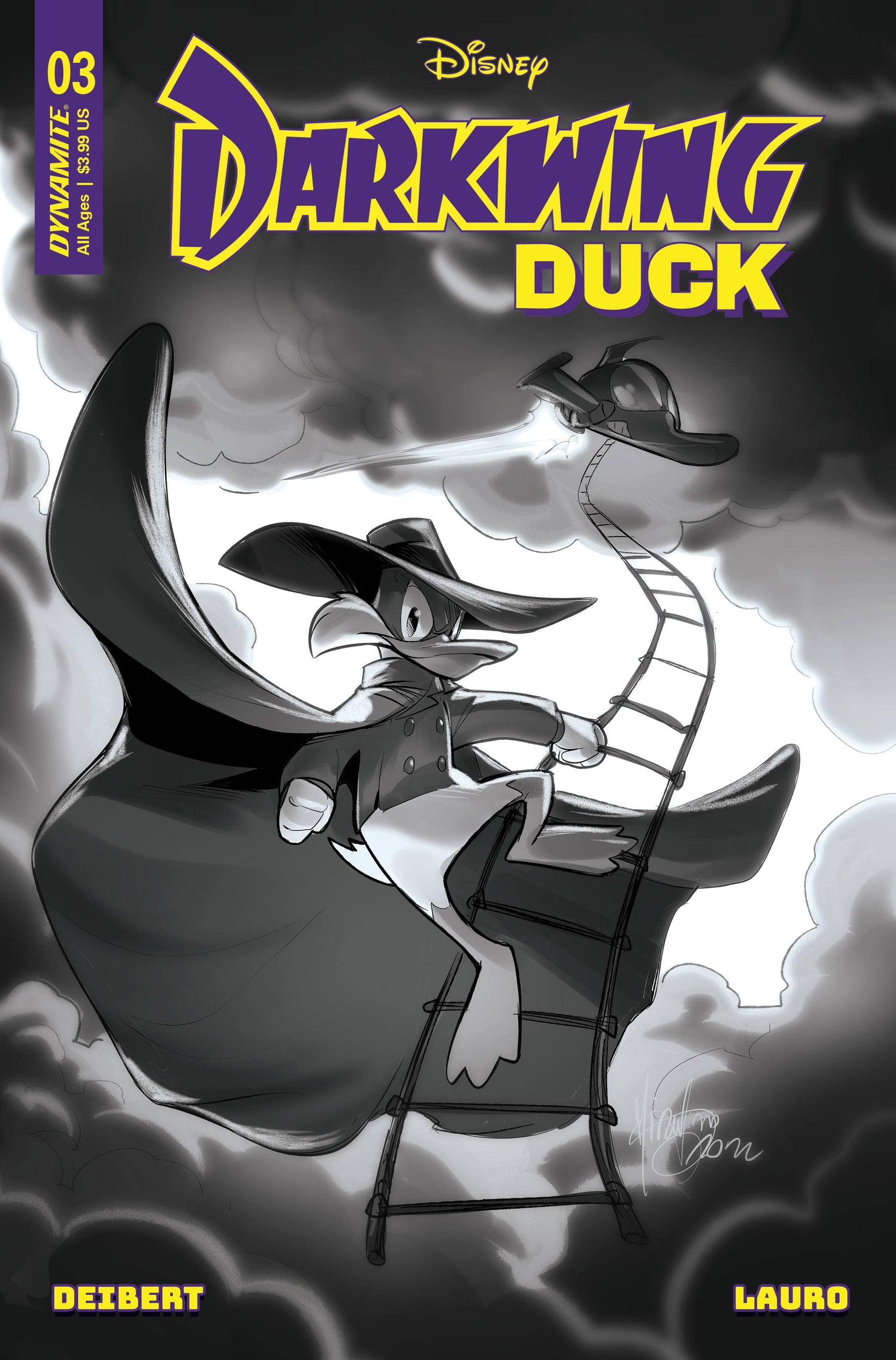 DARKWING DUCK #3 CVR I 1:20 INCV ANDOLFO B&W