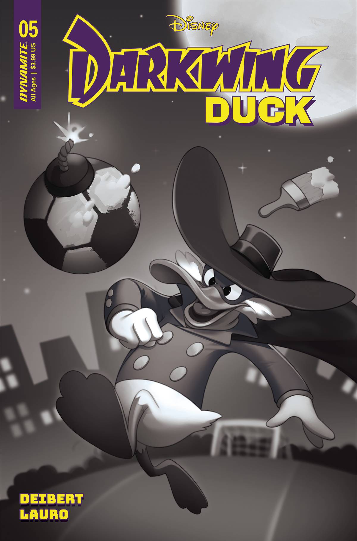 DARKWING DUCK #5 CVR G 1:10 INCV LEIRIX B&W