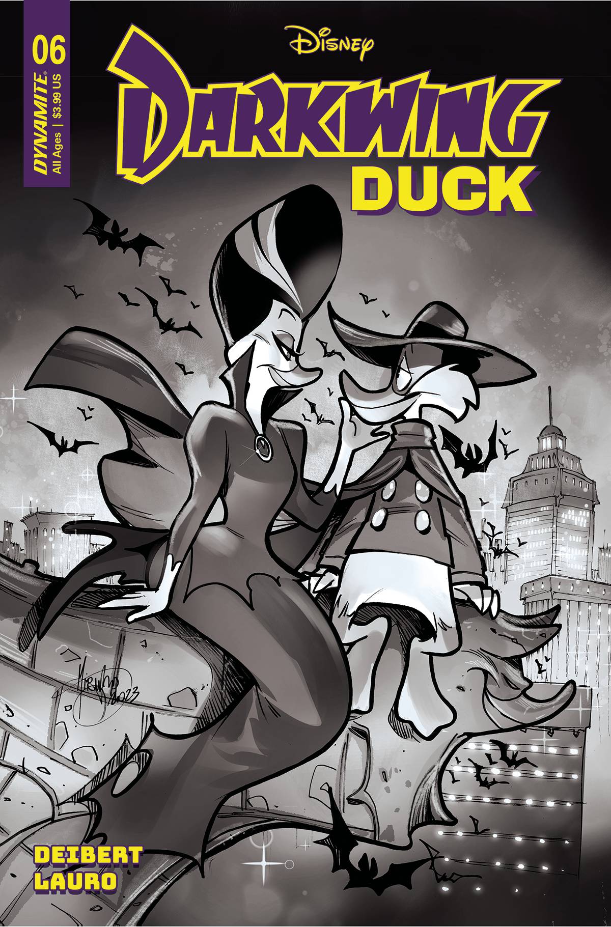 Dynamite Comic Books > Incentives DARKWING DUCK #6 CVR I 1:15 INCV VAR ANDOLFO B&W 72513032463406091 APR230505