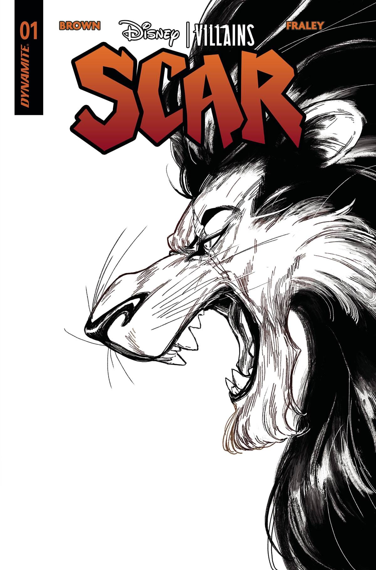 DISNEY VILLAINS SCAR #1 CVR I 1:15 INCV LINDSAY B&W