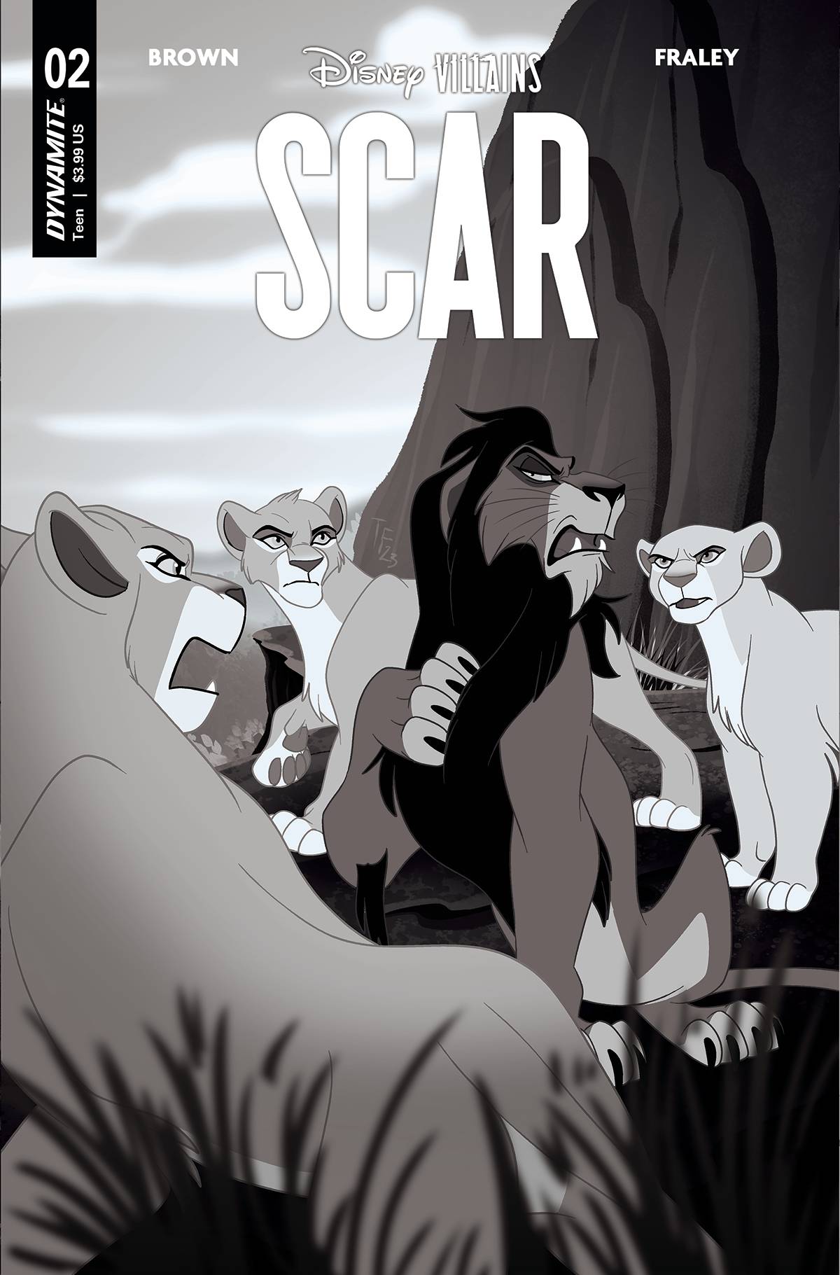 DISNEY VILLAINS SCAR #2 CVR G 1:10 INCV FORSTNER B&W