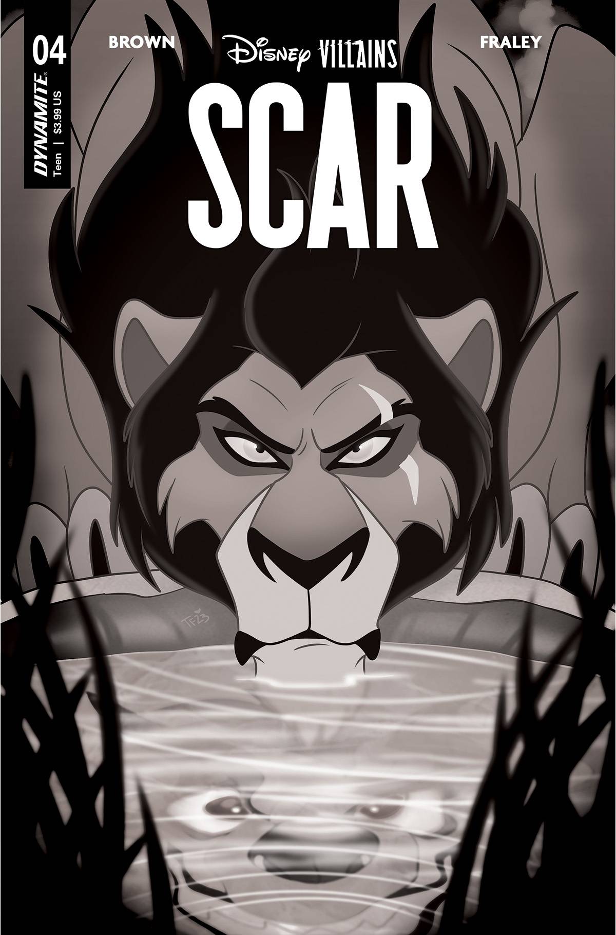 DISNEY VILLAINS SCAR #4 CVR G 1:10 INCV VAR FORSTNER B&W