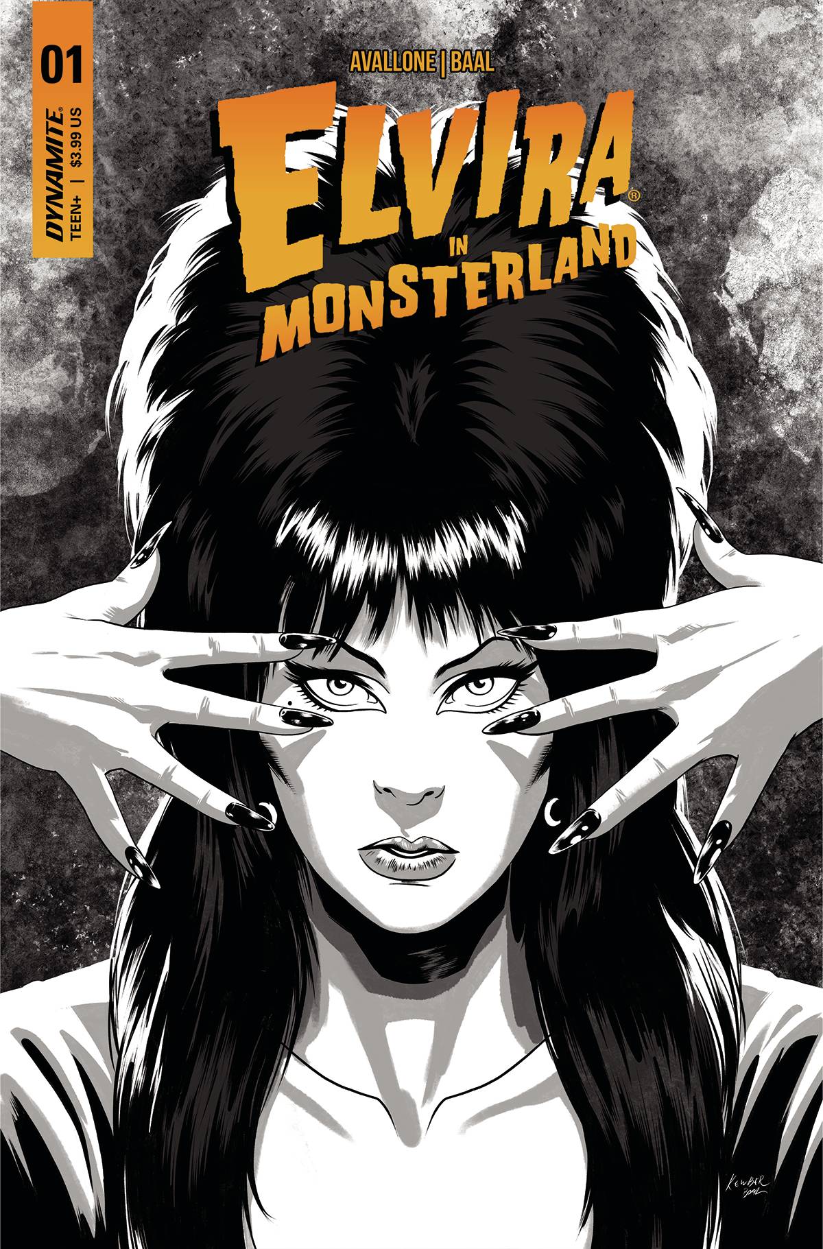 ELVIRA IN MONSTERLAND #1 CVR F 1:10 INCV BAAL B&W