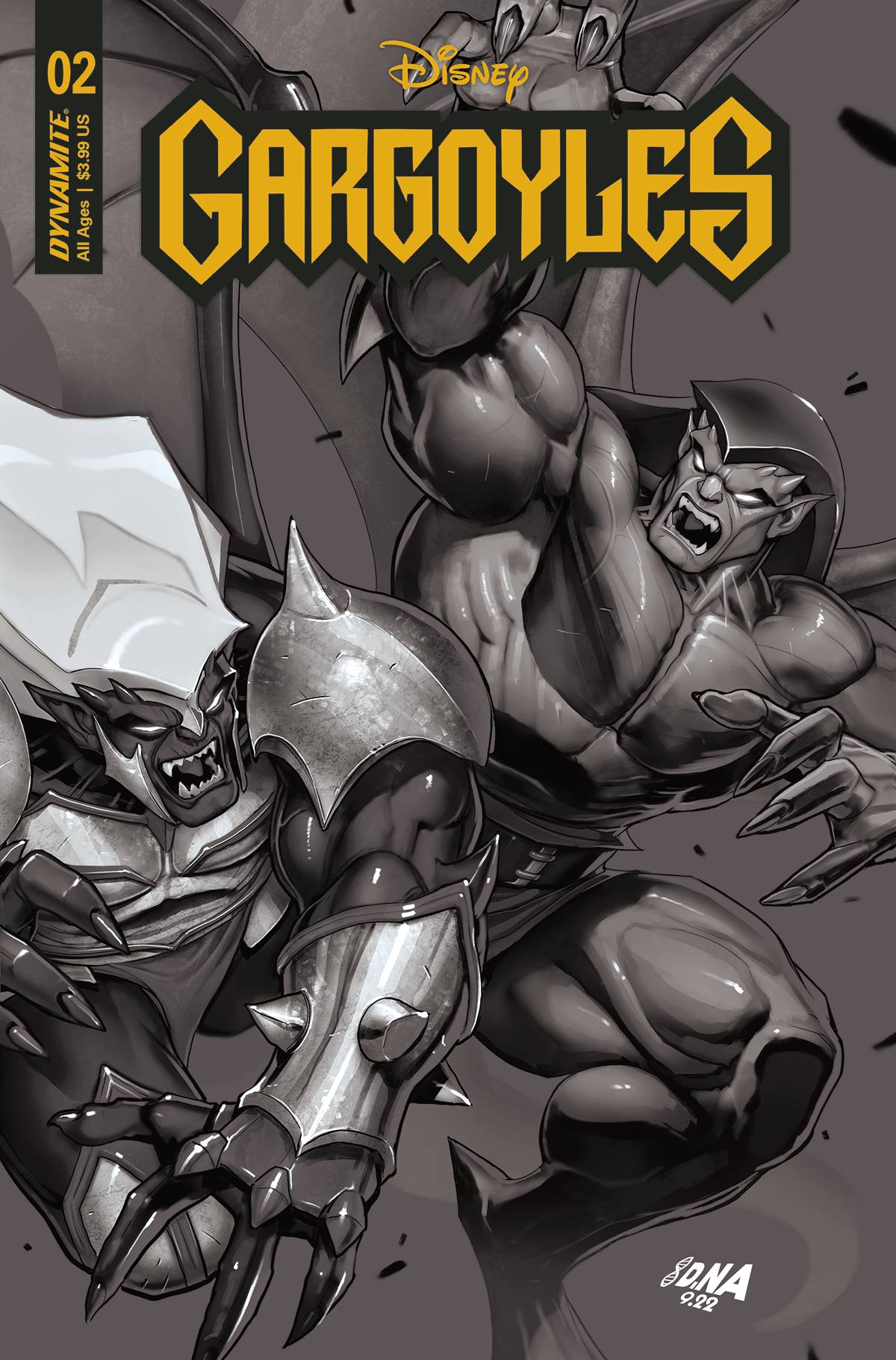 Dynamite Comic Books > Incentives GARGOYLES #2 CVR I 1:15 INCV NAKAYAMA B&W 72513032546402091 NOV220591