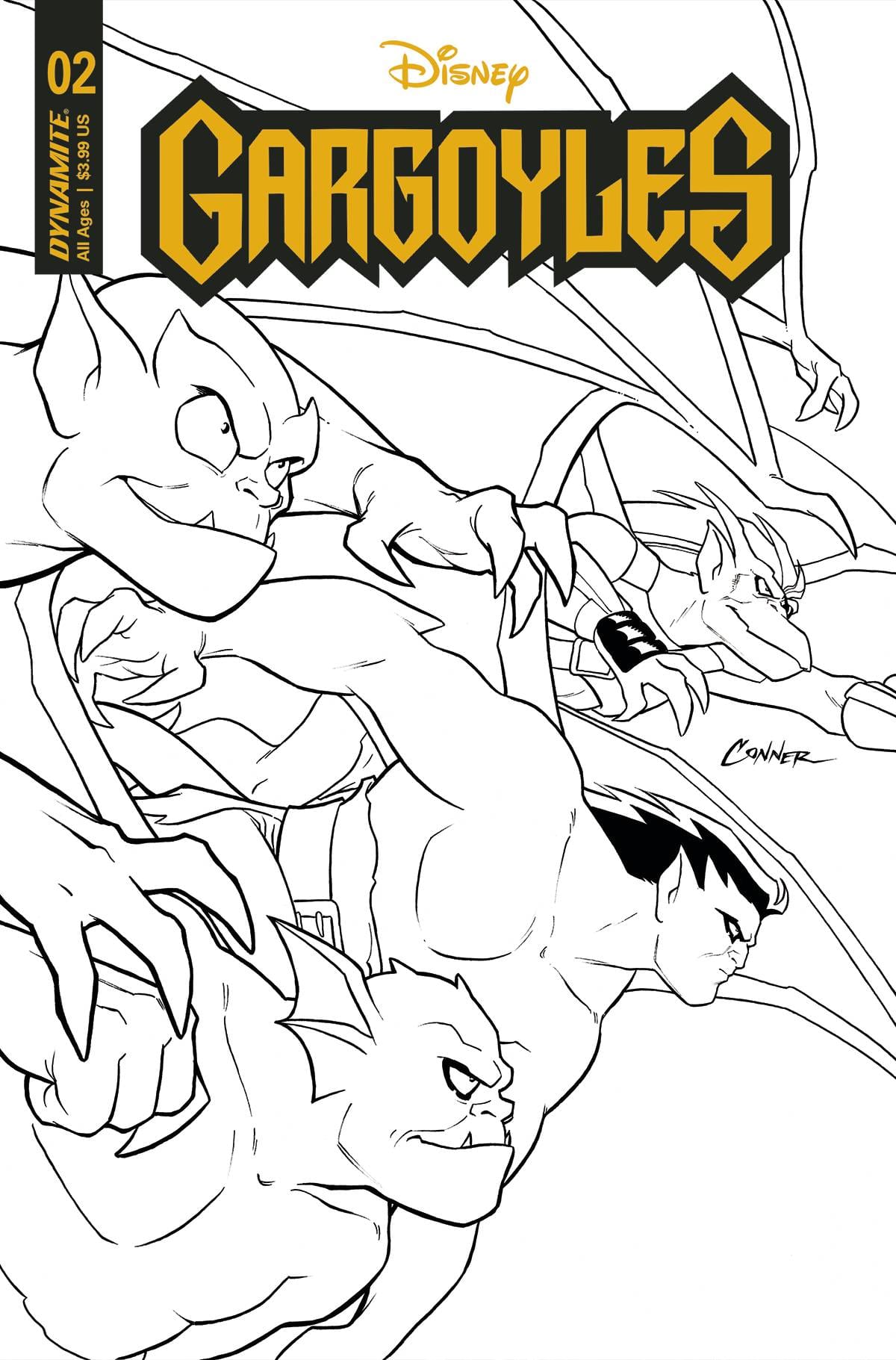 GARGOYLES #2 CVR O 1:100 INCV CONNER B&W