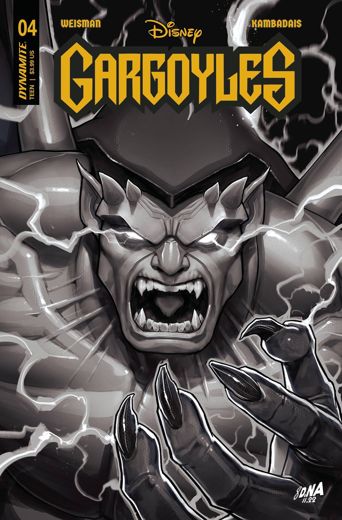 Dynamite Comic Books > Incentives GARGOYLES #4 CVR I 1:15 INCV NAKAYAMA B&W 72513032546404091 JAN230646