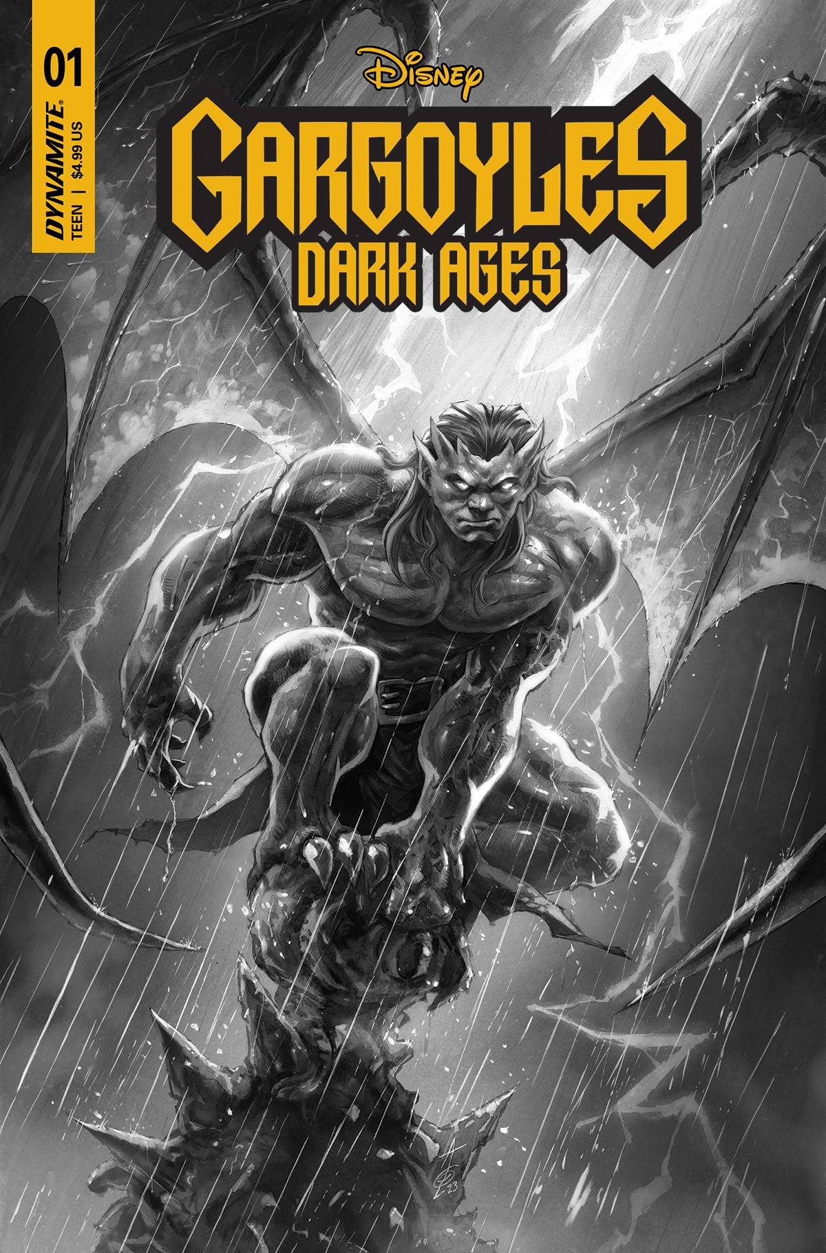 Dynamite Comic Books > Incentives GARGOYLES DARK AGES #1 CVR M 1:15 INCV VAR QUAH B&W 72513033136601131 MAY230485