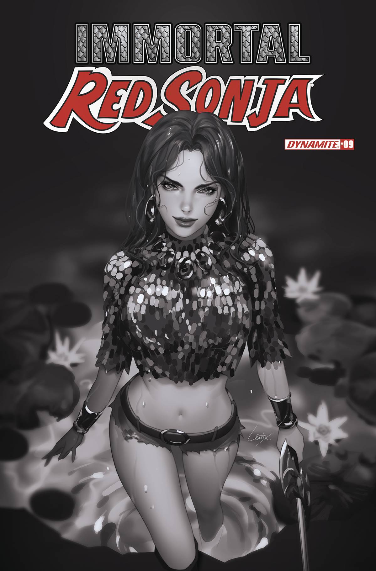 Dynamite Comic Books > Incentives IMMORTAL RED SONJA #9 CVR F 1:10 INCV LEIRIX B&W 72513031884809061 OCT220691