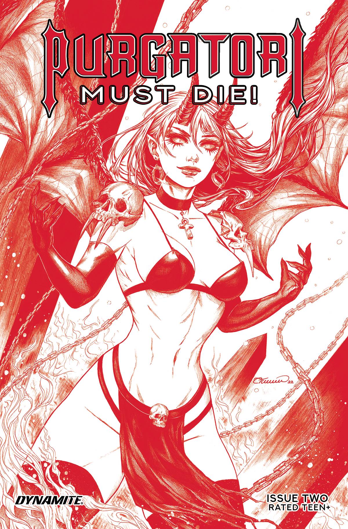 Dynamite Comic Books > Incentives PURGATORI MUST DIE #2 CVR N 10 COPY FOC INCV TURNER RED LINE 72513032710902141