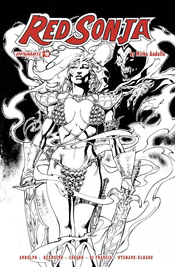 Dynamite Comic Books > Incentives RED SONJA (2021) #10 CVR O 1:7 FOC INCV CASTRO B&W 72513031082810151 APR228214