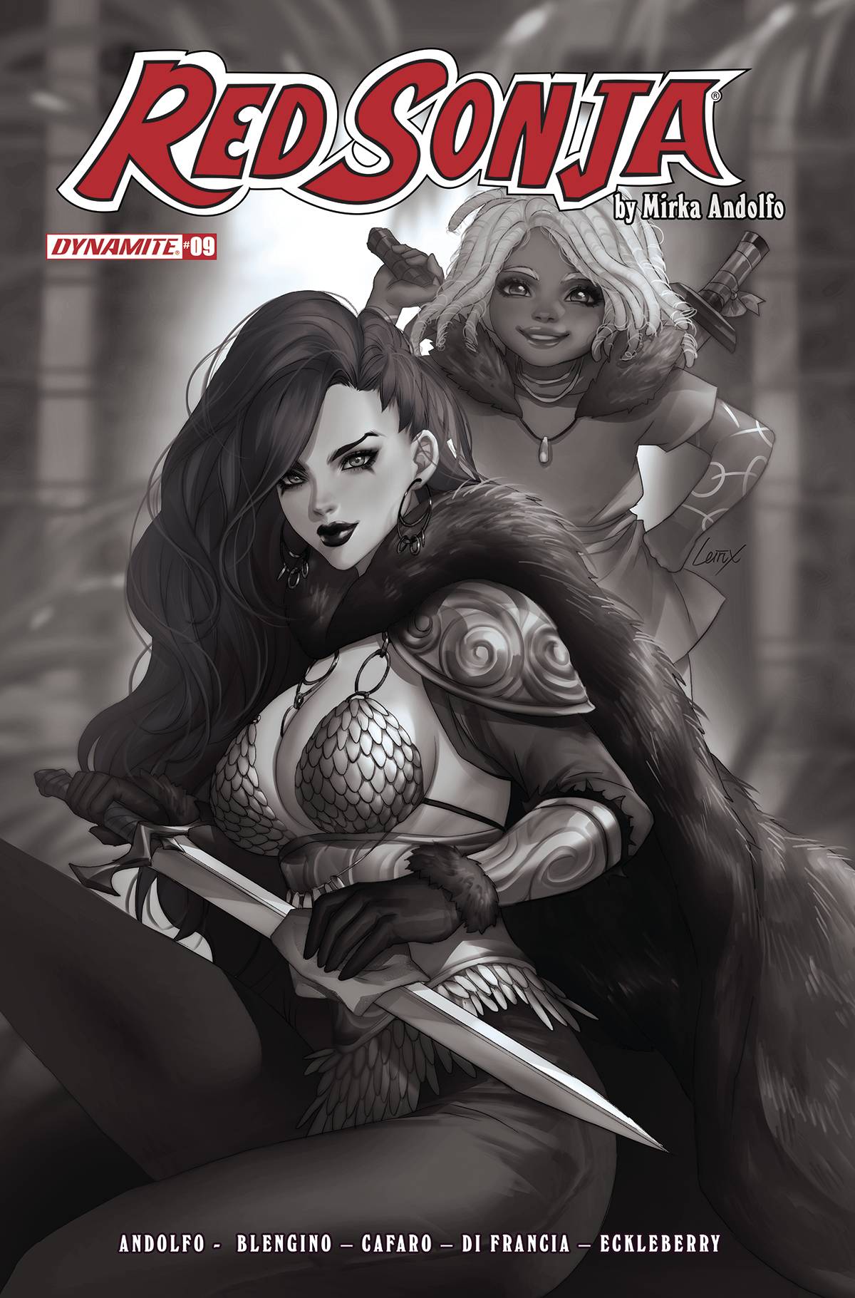 Dynamite Comic Books > Incentives RED SONJA (2021) #9 CVR O 1:7 FOC INCV LI B&W 72513031082809151 MAR228563