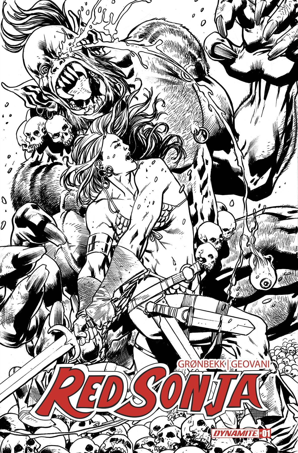 RED SONJA 2023 #1 CVR S 1:20 INCV VAR HITCH LINE ART