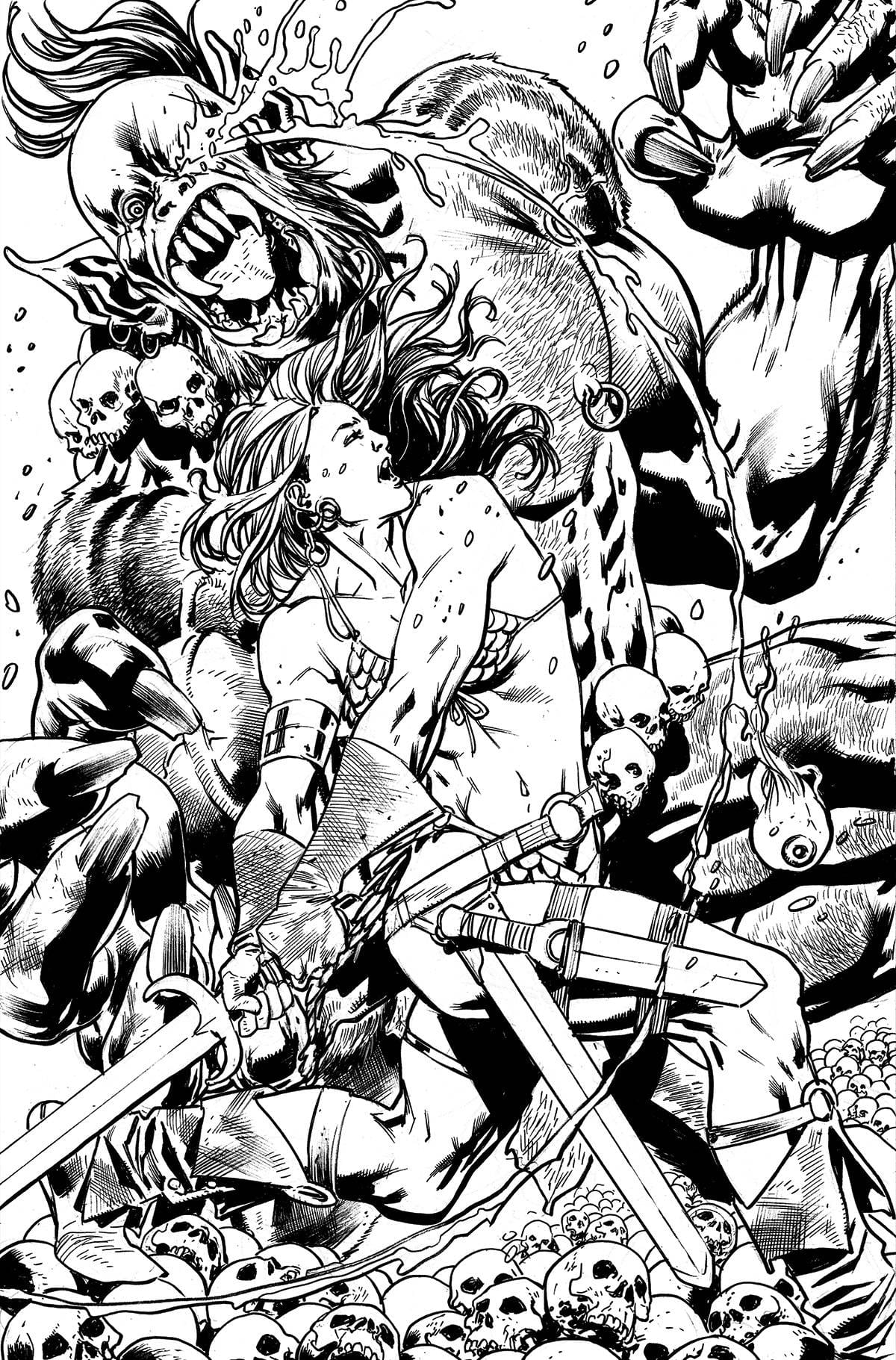 RED SONJA 2023 #1 CVR Z 1:30 INCV VAR HITCH LINE ART VIRGIN